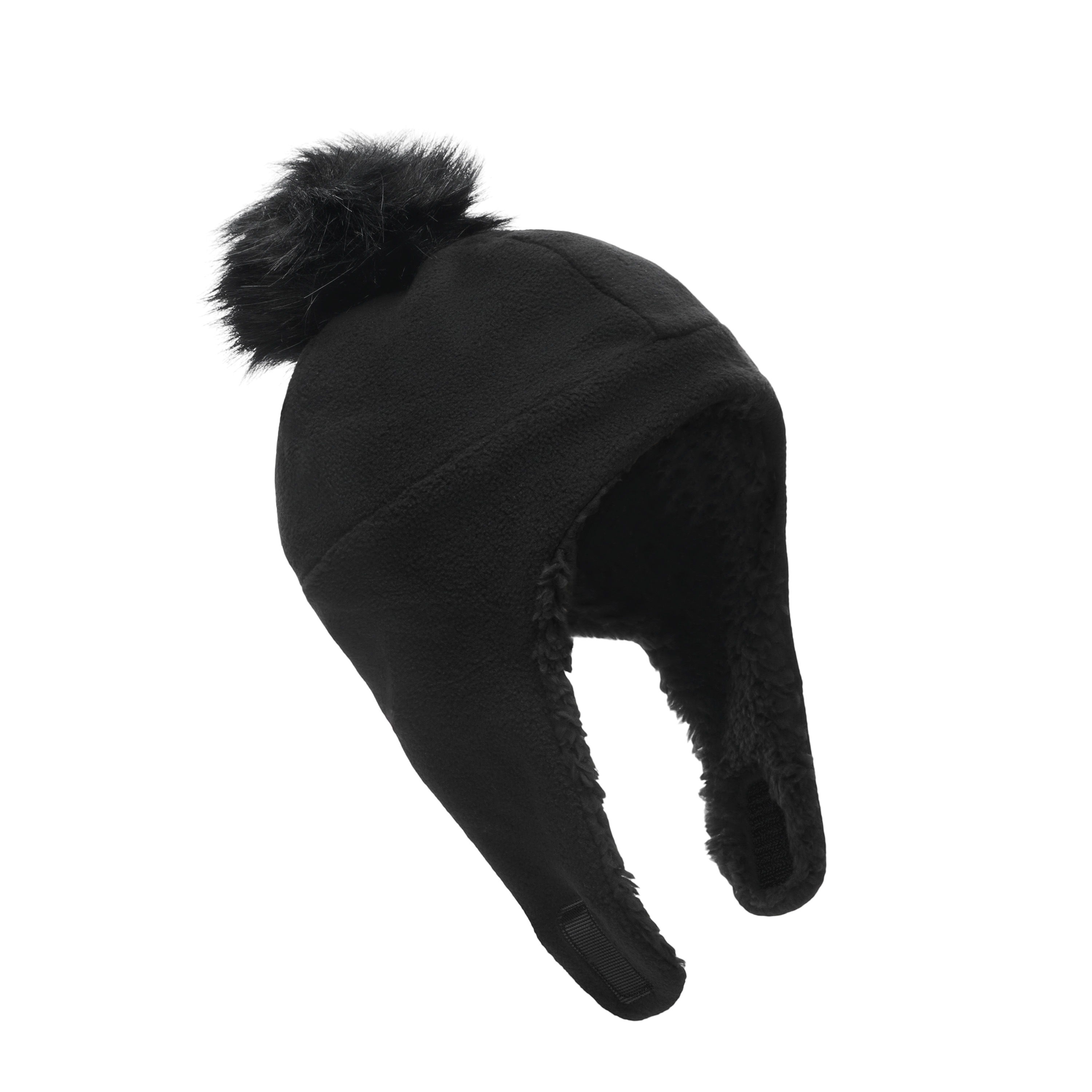 Fleece Hat for Baby and Toddler - Sherpa Lined with Chin Strap - Stonz alt::Black