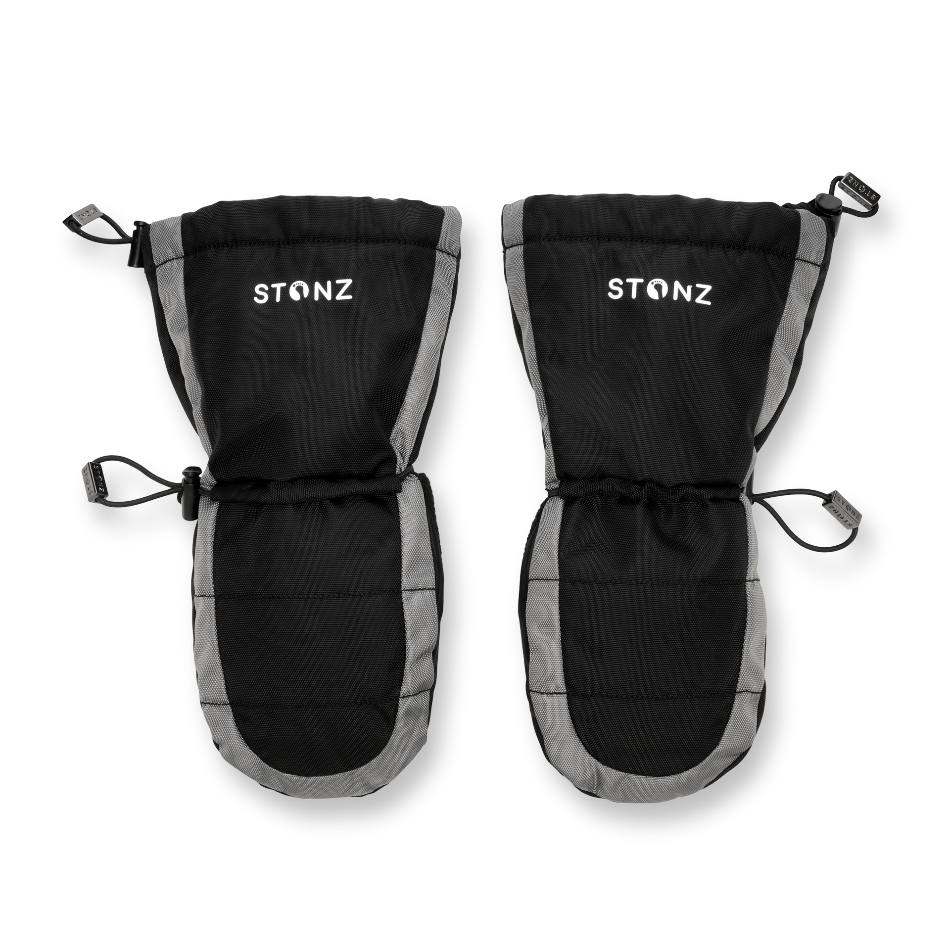 Snow Mitt Kid - Easy-on, Insulated, Waterproof Mittens - Stonz alt::Black/Grey