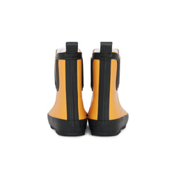 Stonz Urban Natural Rubber Rain Boots in Sunflower with Liner. Backview