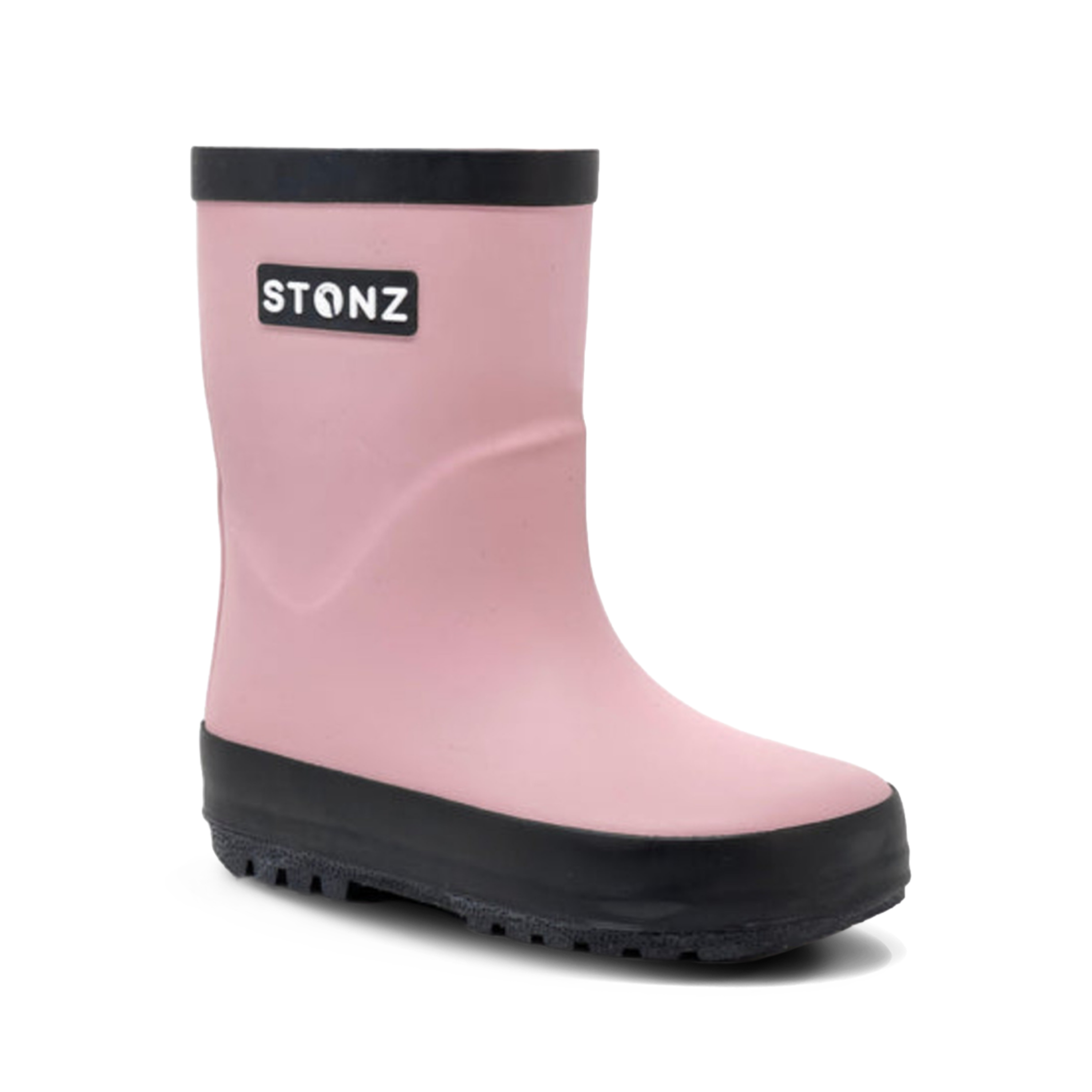 Waterproof Rain Boots for Toddlers and Kids - Stonz alt::Haze Pink/Black