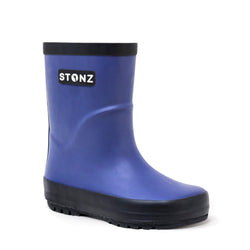 Rain boot in navy side view