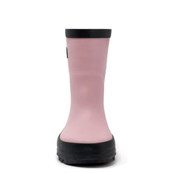 Rain boot in haze pink front view