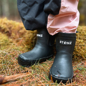 Urban Natural Rubber Rain Boots with Liner Kids Sizes 6 11 Stonz