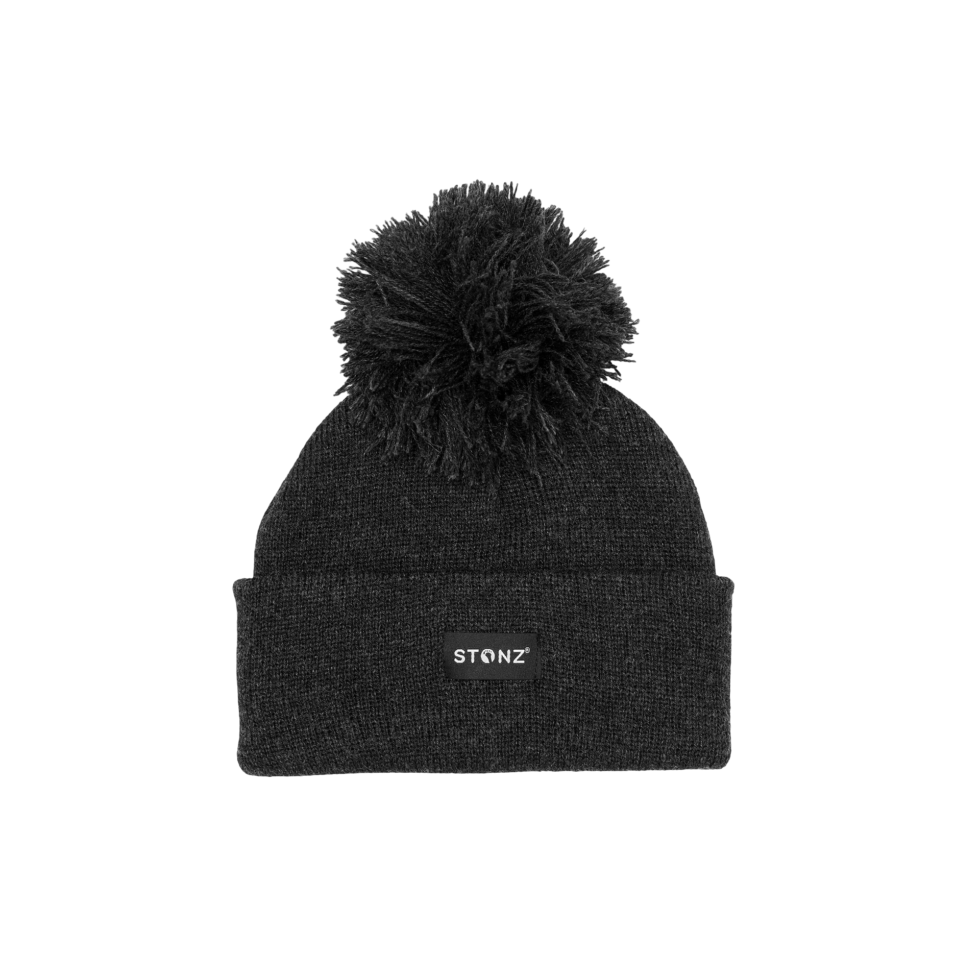 Pom Beanie for Babies, Toddlers and Kids - Stonz alt::Heather Charcoal