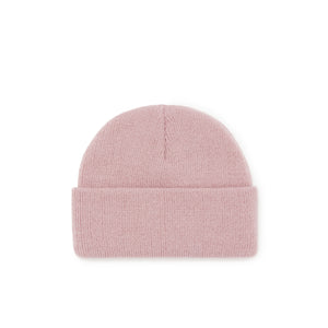 Stonz winter beanie in Haze Pink with modern style, soft & warm and machine washable. Back view.