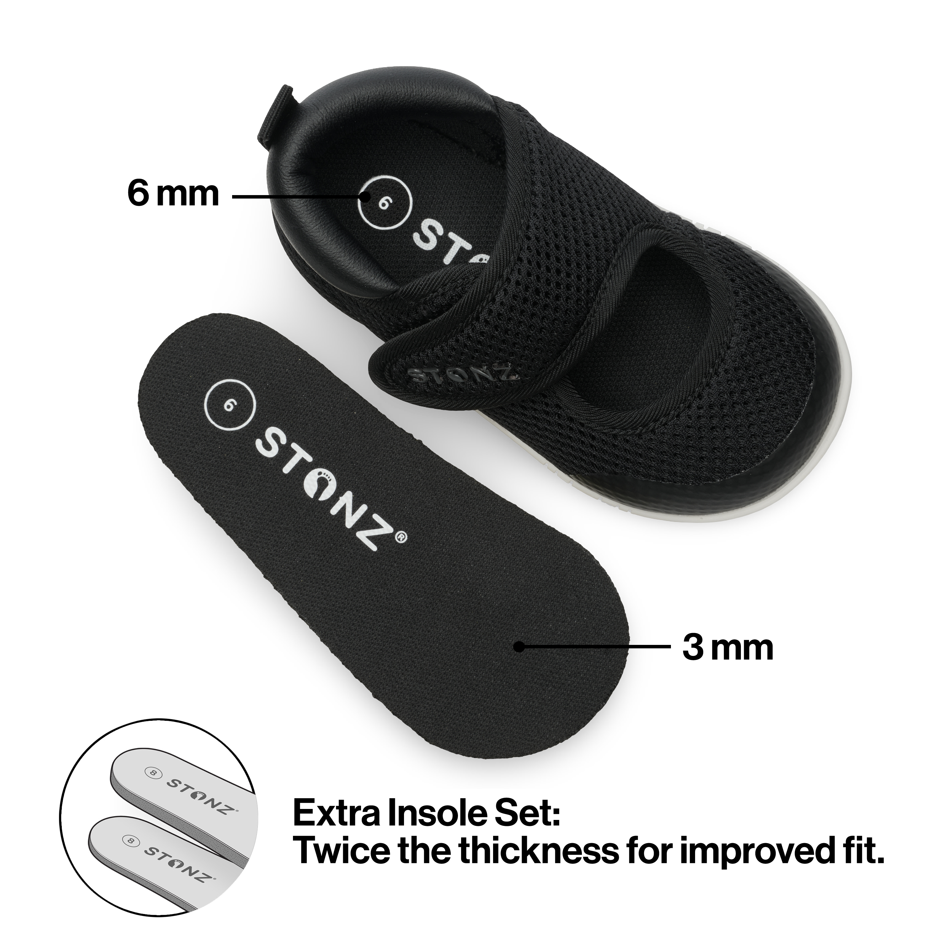 Cruiser Original Mary Jane Shoes for Babies - Stonz alt::Black