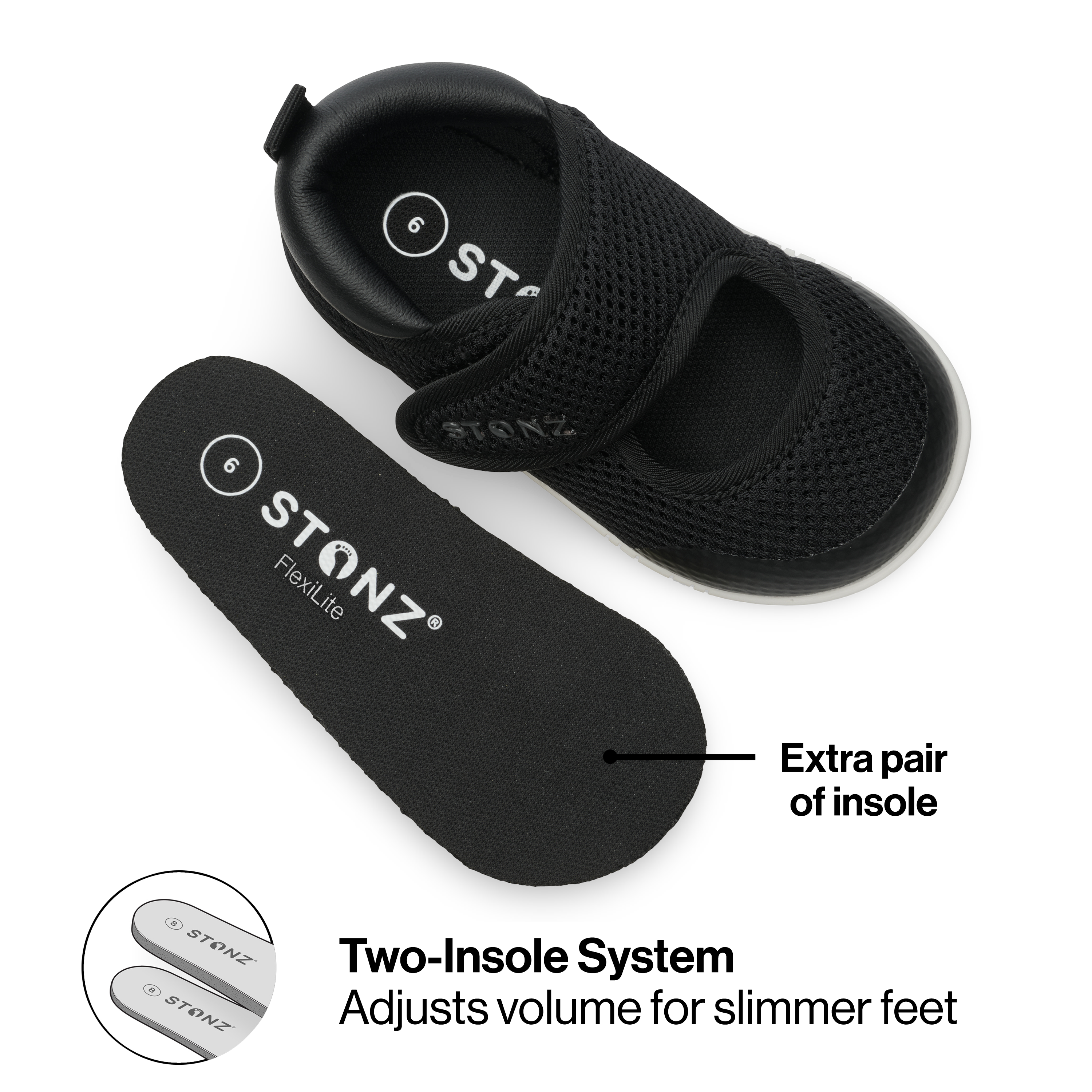 Cruiser Original Mary Jane Shoes for Babies - Stonz alt::Black