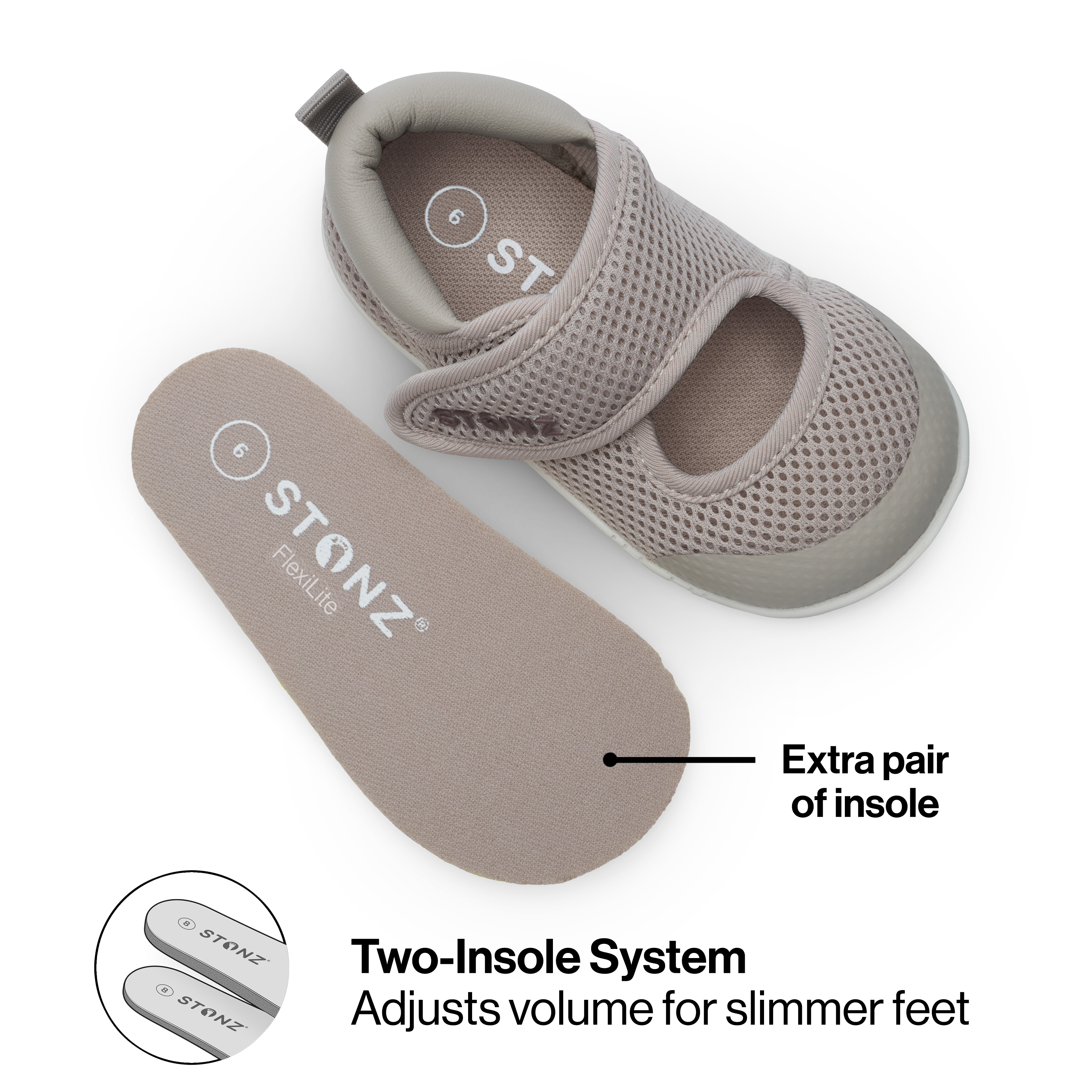 Cruiser Original Mary Jane Shoes for Babies - Stonz alt::Dune