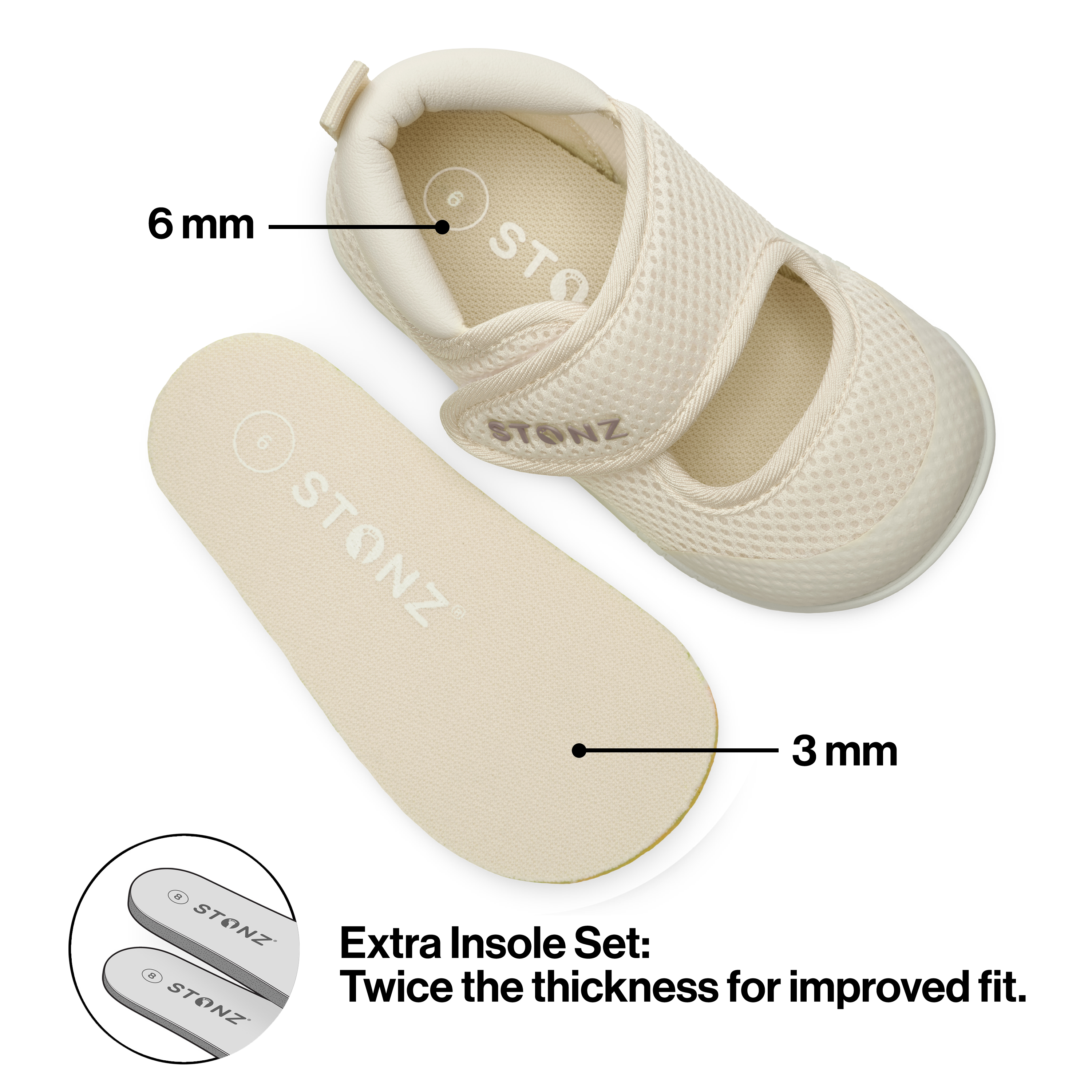 Cruiser Original Mary Jane Shoes for Babies - Stonz alt::Ivory