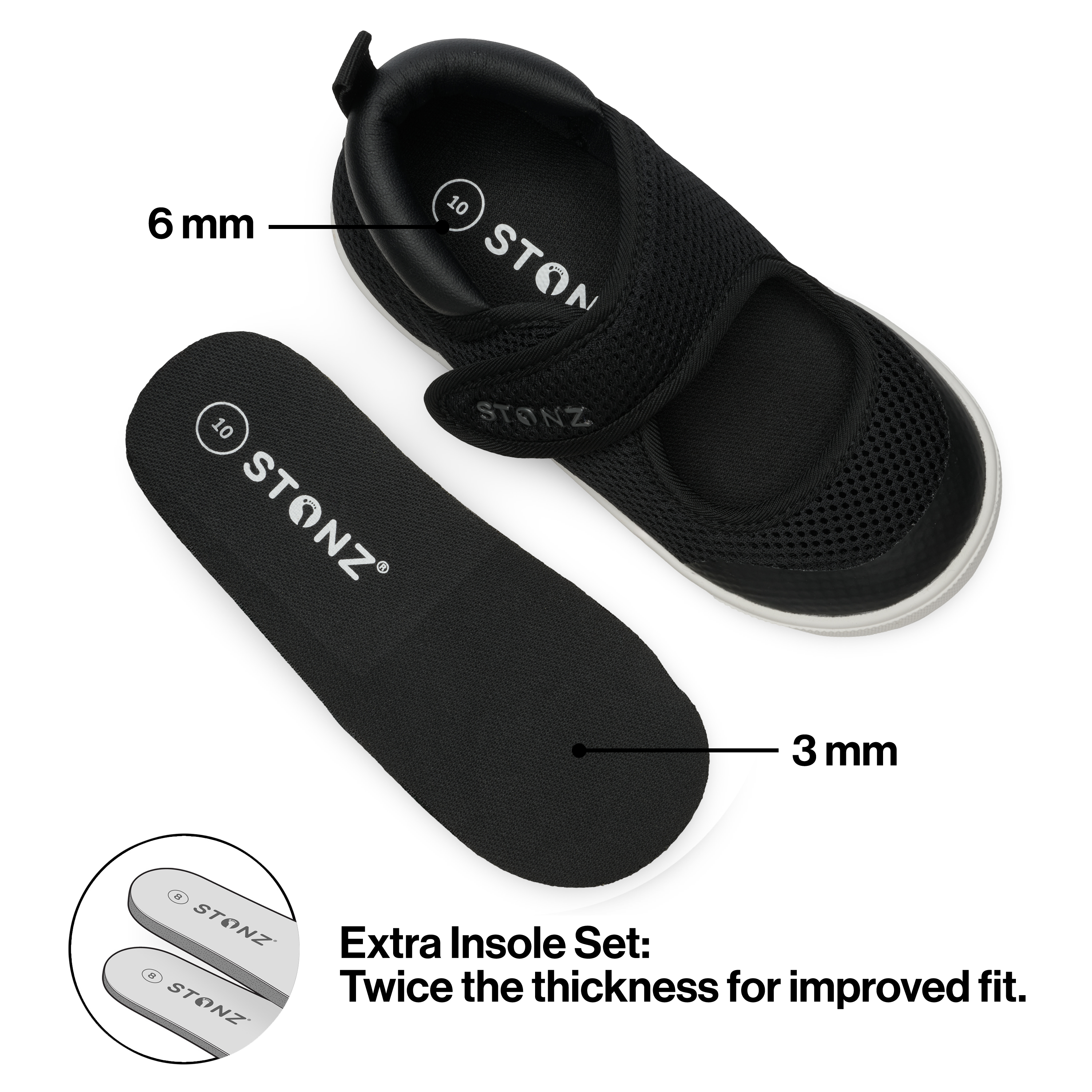 Cruiser Original Mary Jane Shoes for Toddlers - Stonz alt::Black