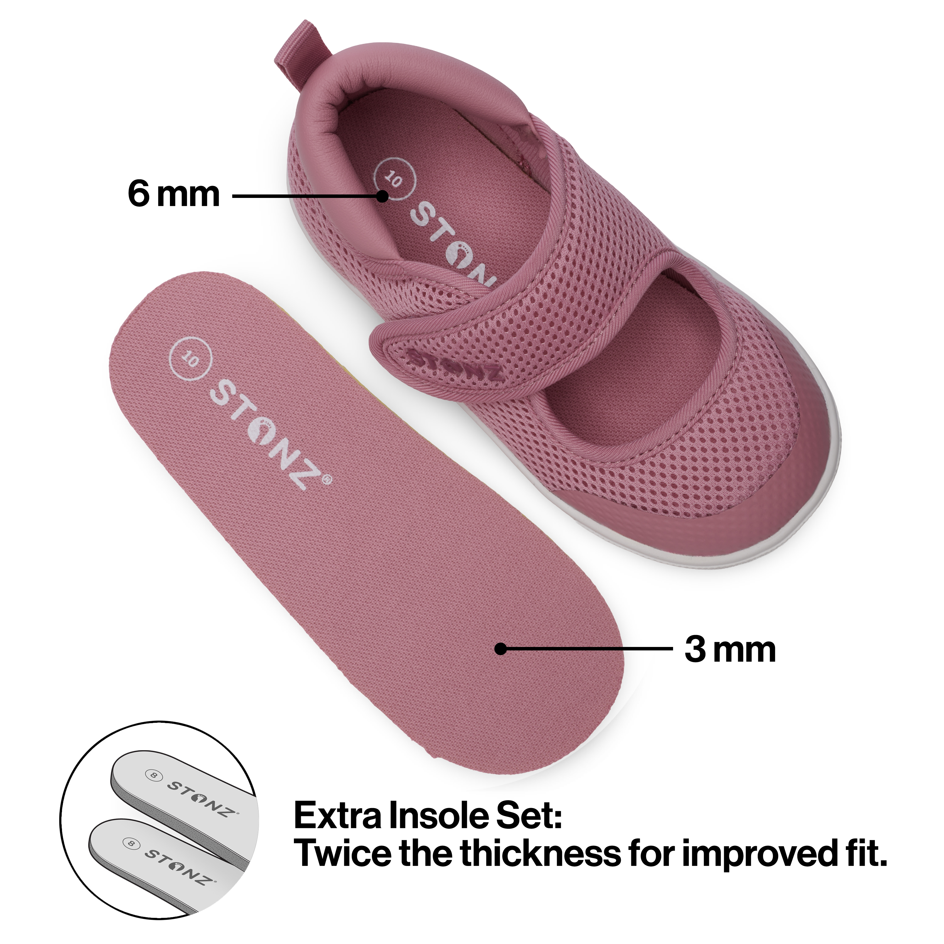 Cruiser Original Mary Jane Shoes for Toddlers - Stonz alt::Dusty Rose