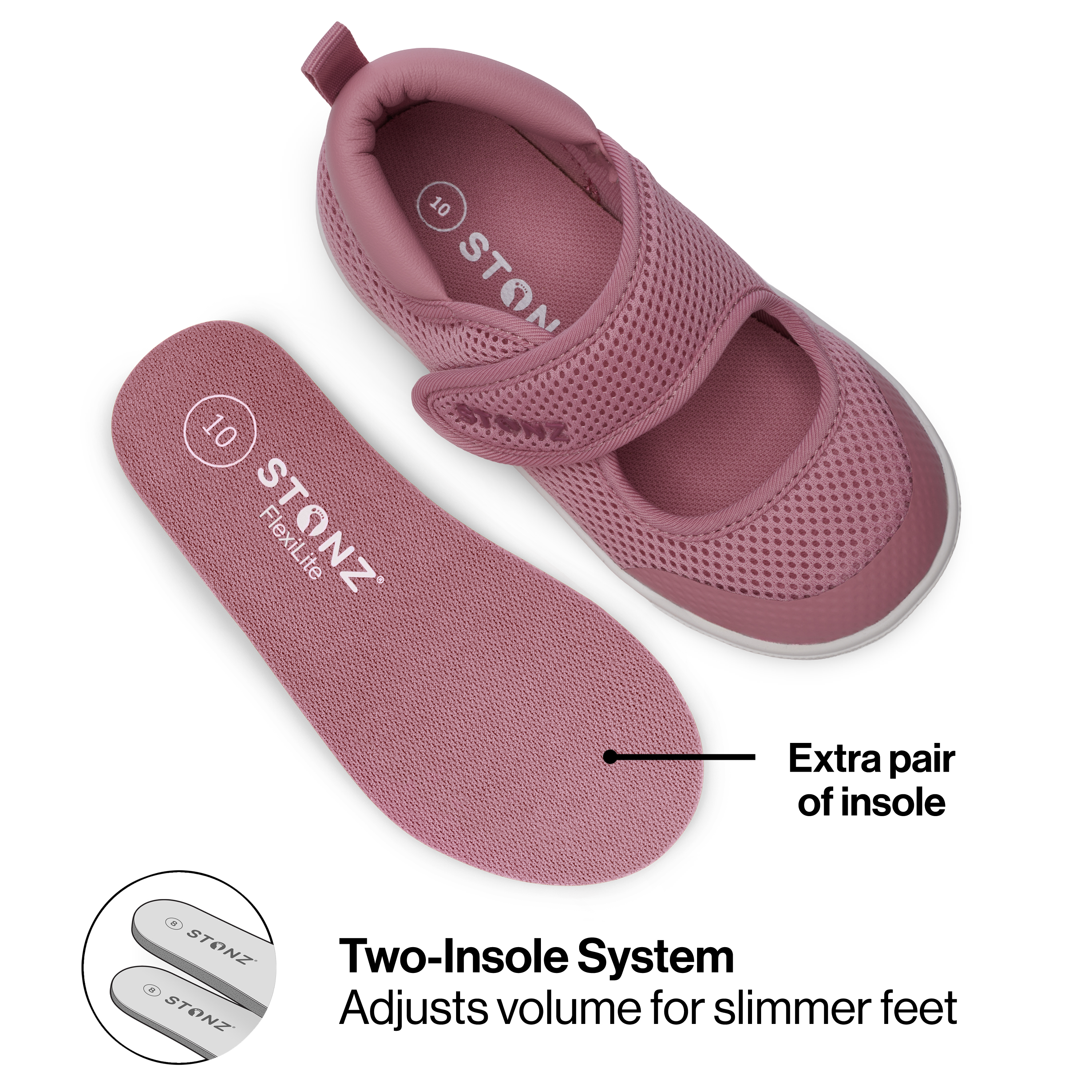 Cruiser Original Mary Jane Shoes for Toddlers - Stonz alt::Dusty Rose