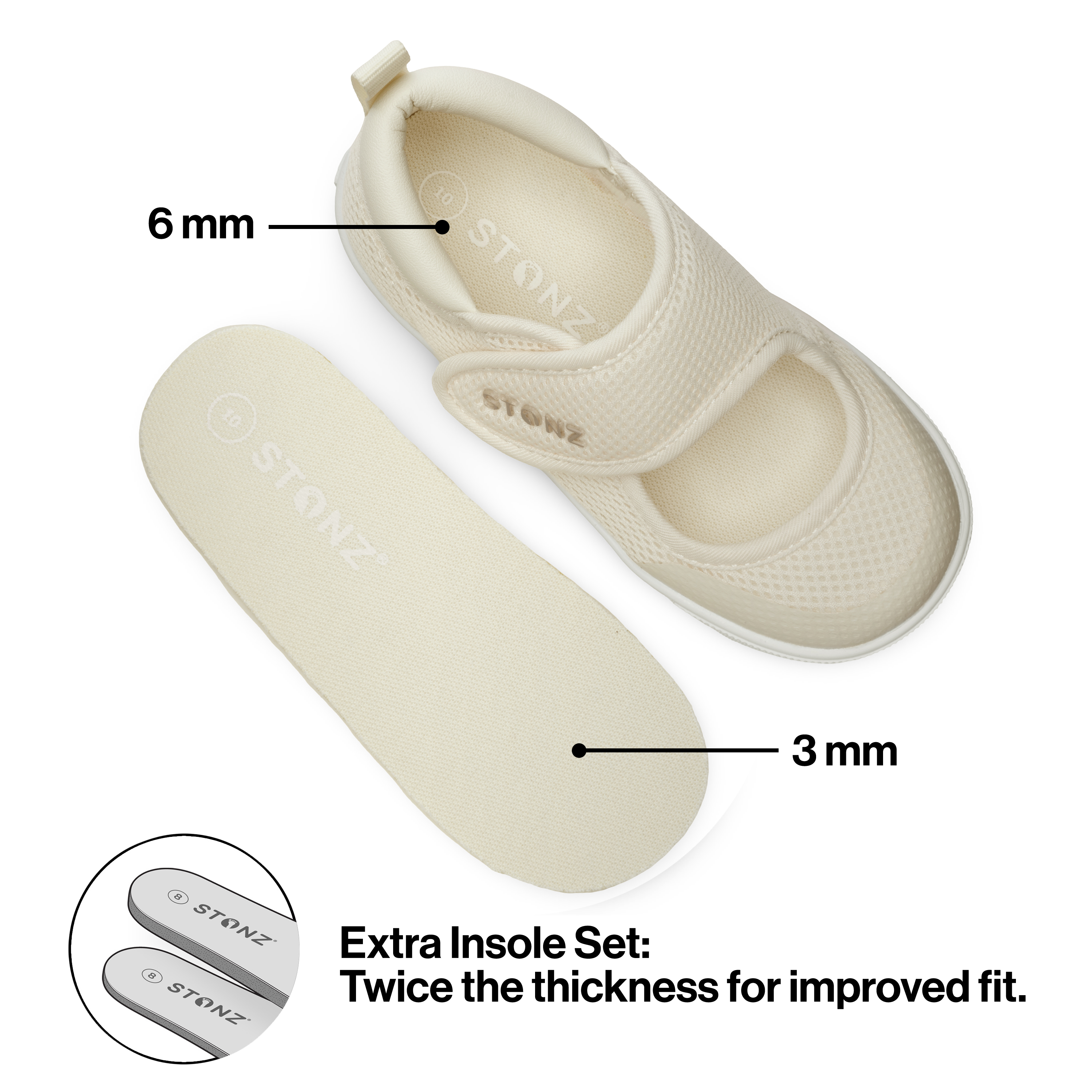 Cruiser Original Mary Jane Shoes for Toddlers - Stonz alt::Ivory