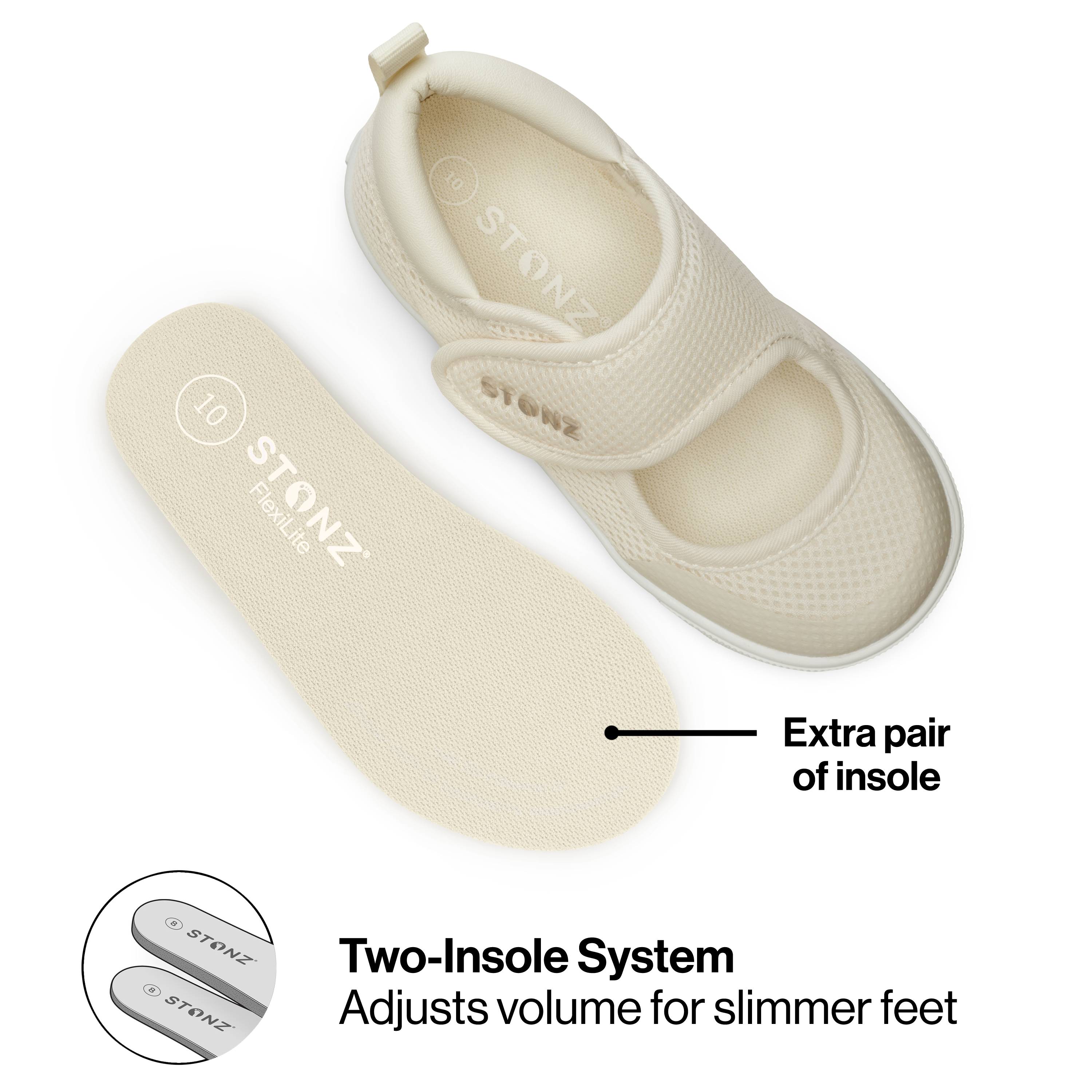 Cruiser Original Mary Jane Shoes for Toddlers - Stonz alt::Ivory