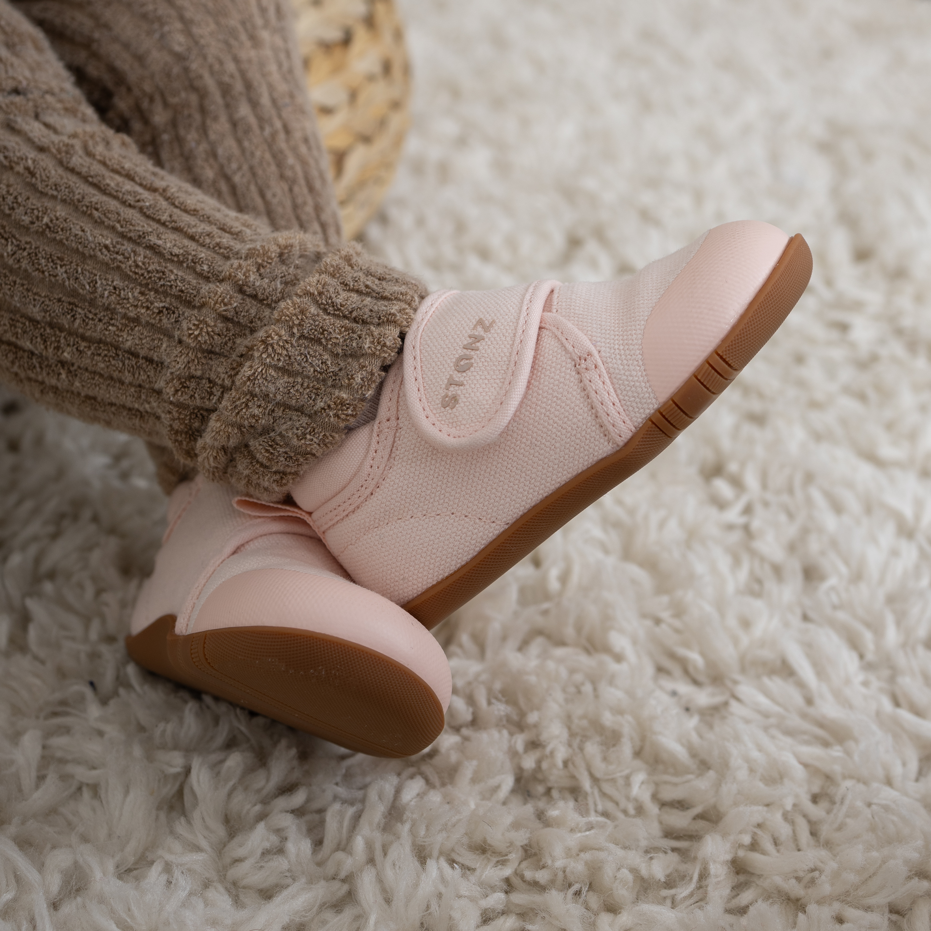 Cruiser Natural Shoes for Babies - Stonz alt::Haze Pink
