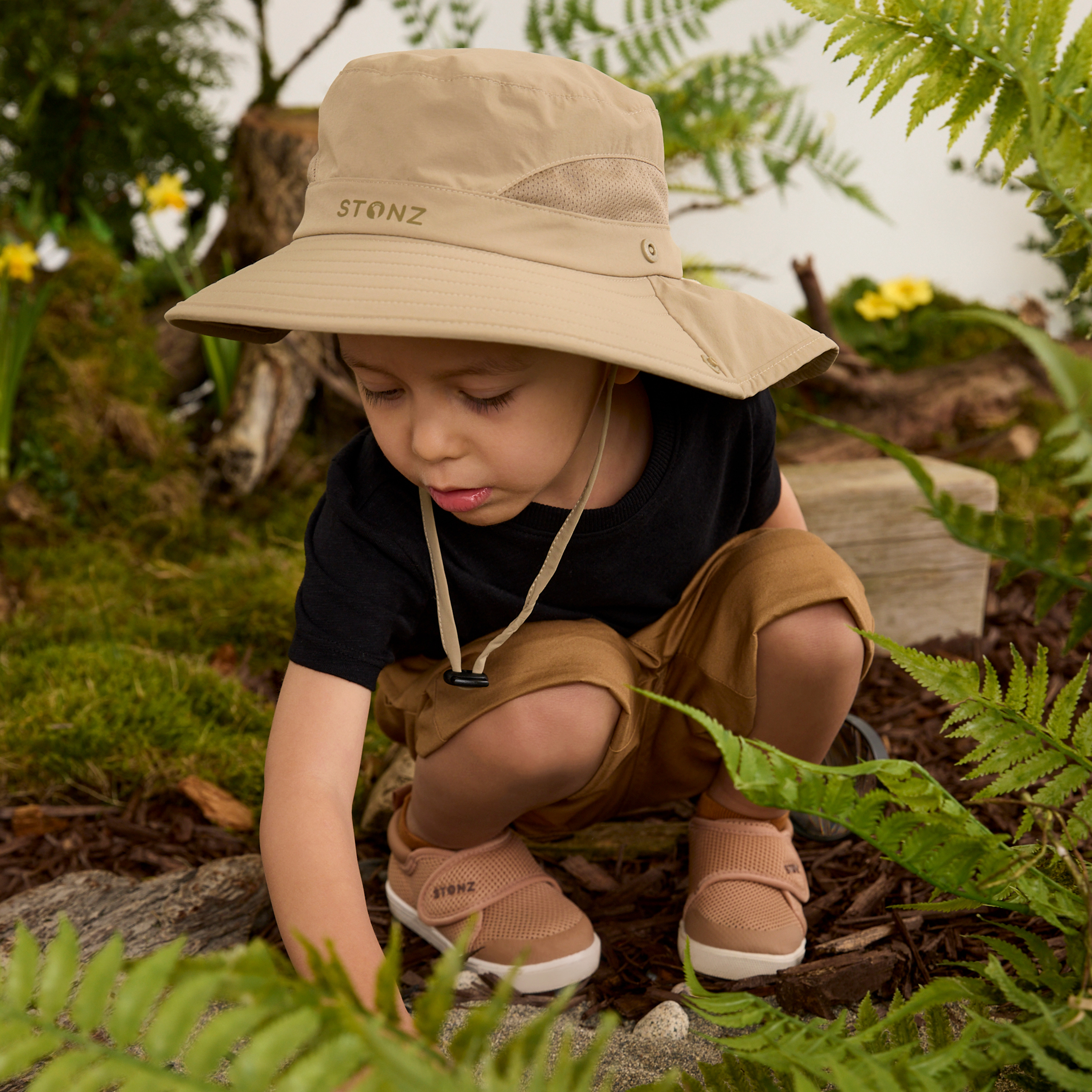 Explorer hat for Babies and Toddlers - Stonz alt::Olive/Olive