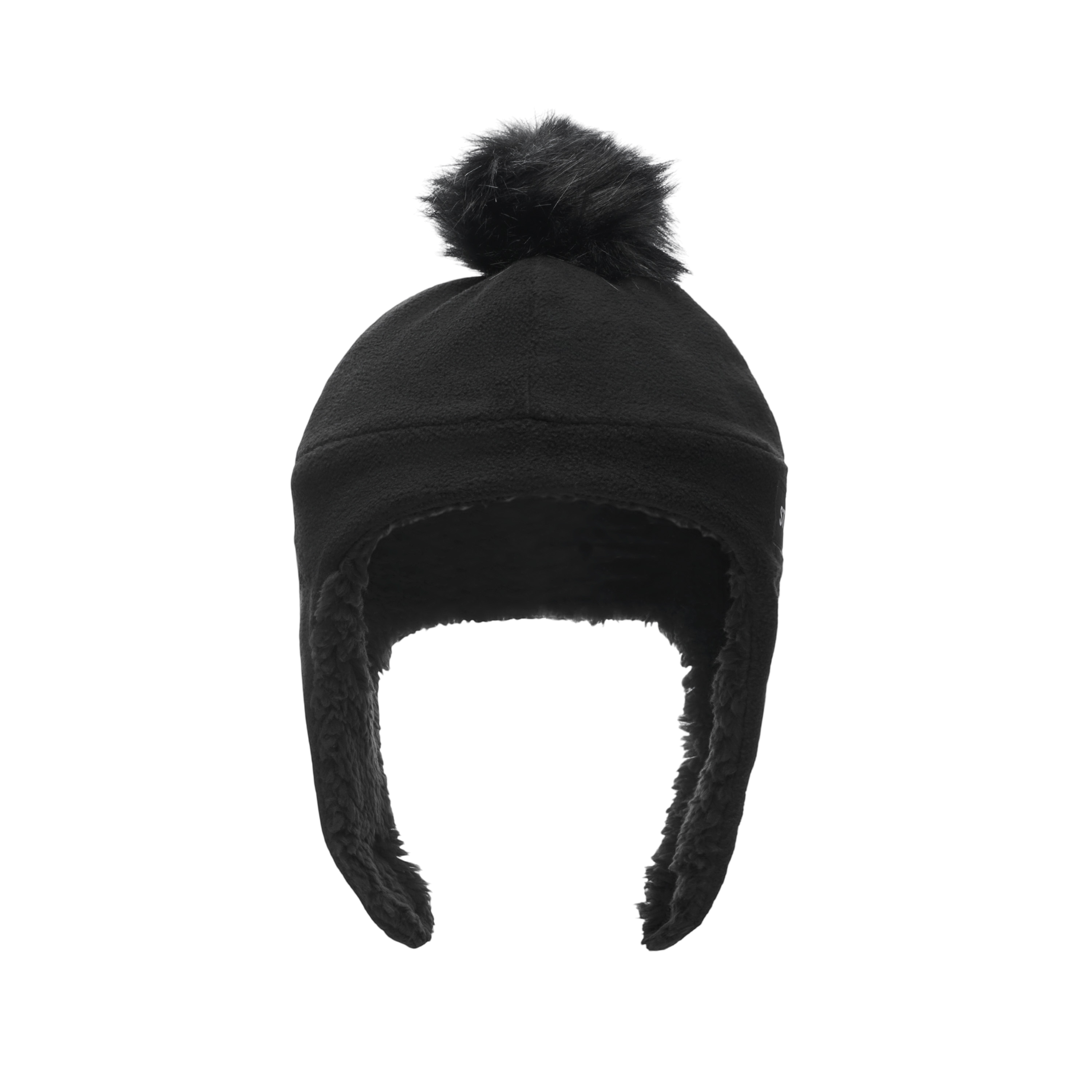 Fleece Hat for Baby and Toddler - Sherpa Lined with Chin Strap - Stonz alt::Black