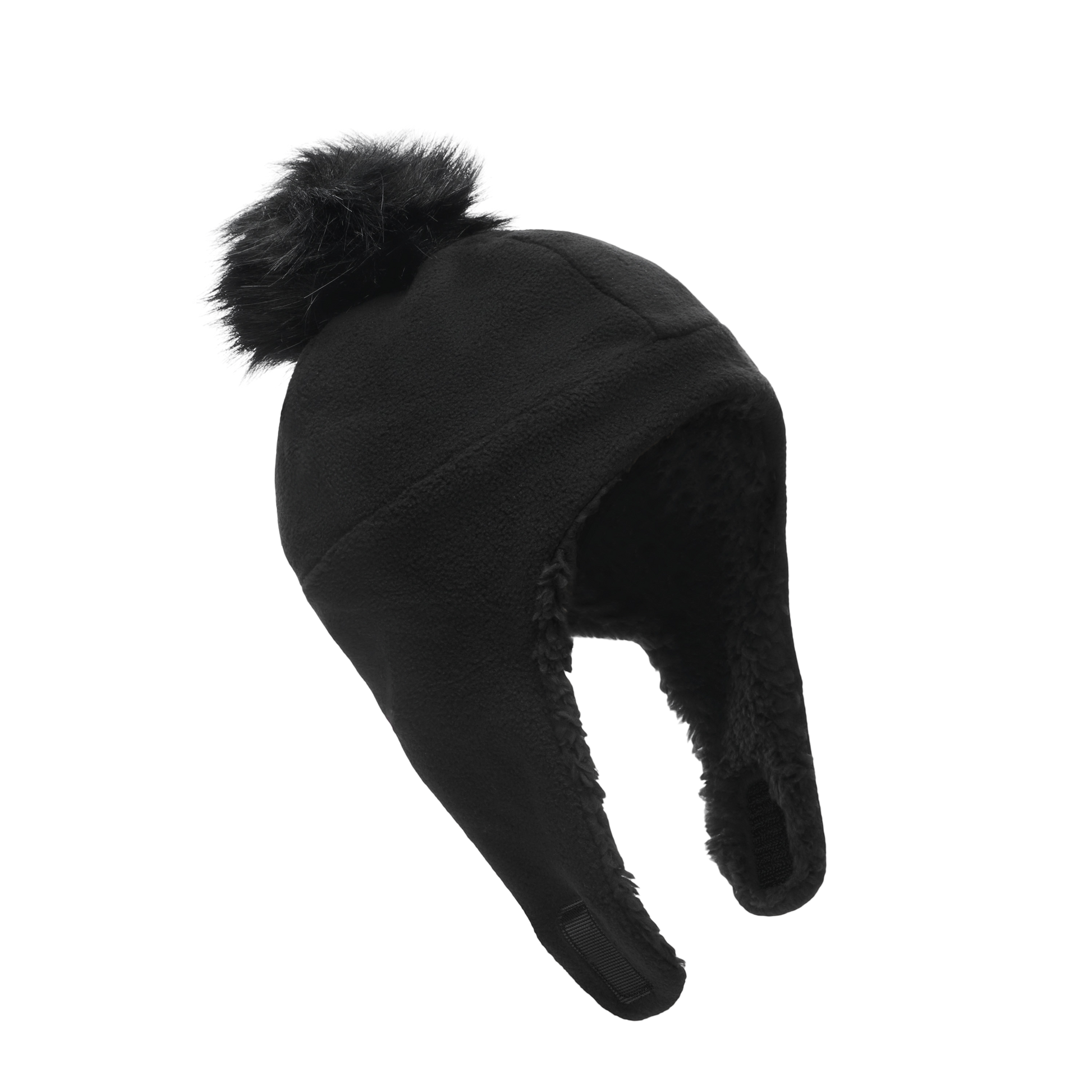 Fleece Hat for Baby and Toddler - Sherpa Lined with Chin Strap - Stonz alt::Black