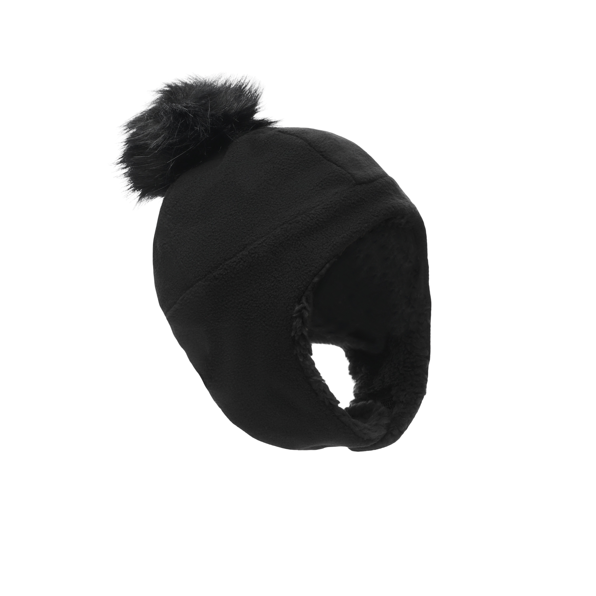 Fleece Hat for Baby and Toddler - Sherpa Lined with Chin Strap - Stonz alt::Black
