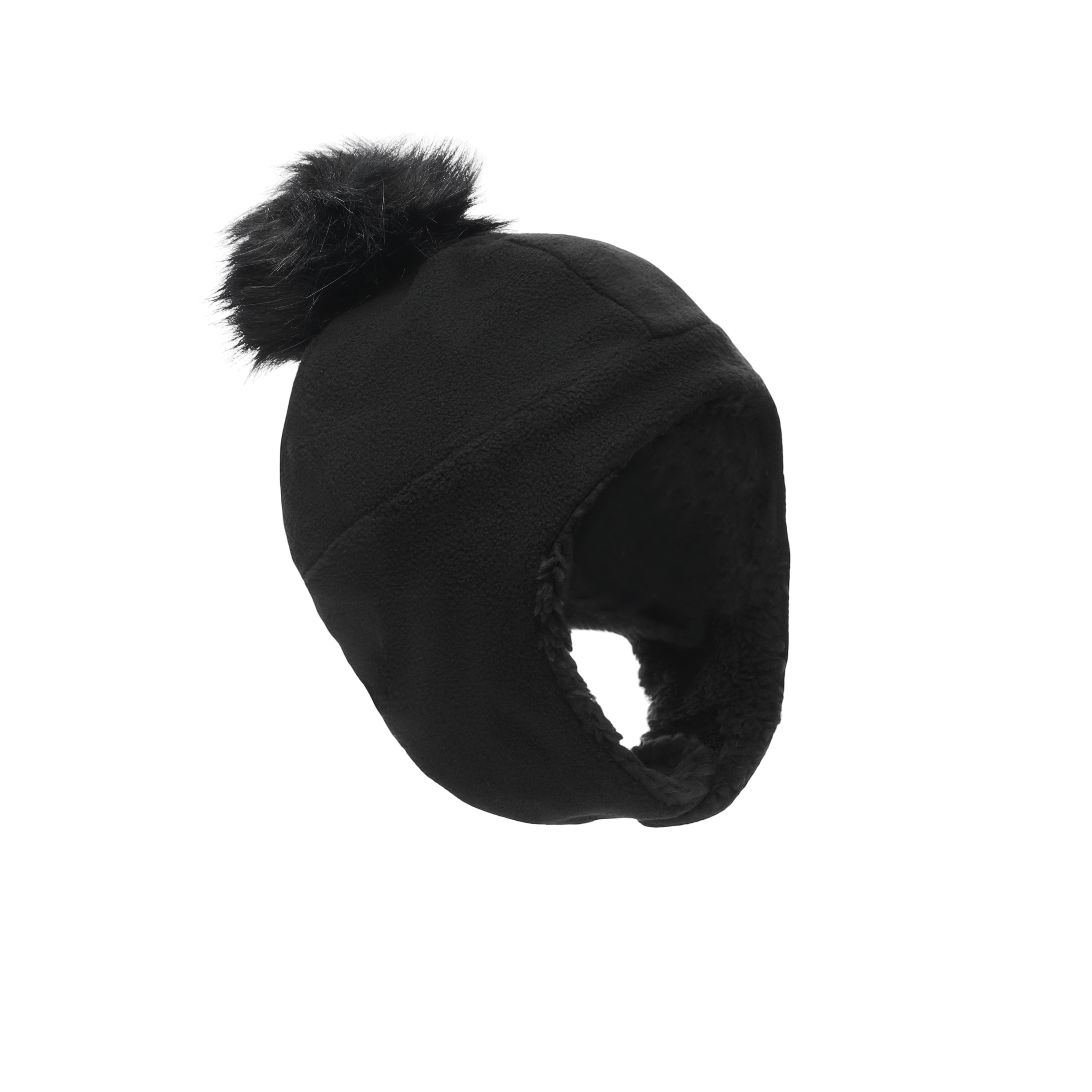 Fleece Hat for Baby and Toddler - Sherpa Lined with Chin Strap - Stonz alt::Black