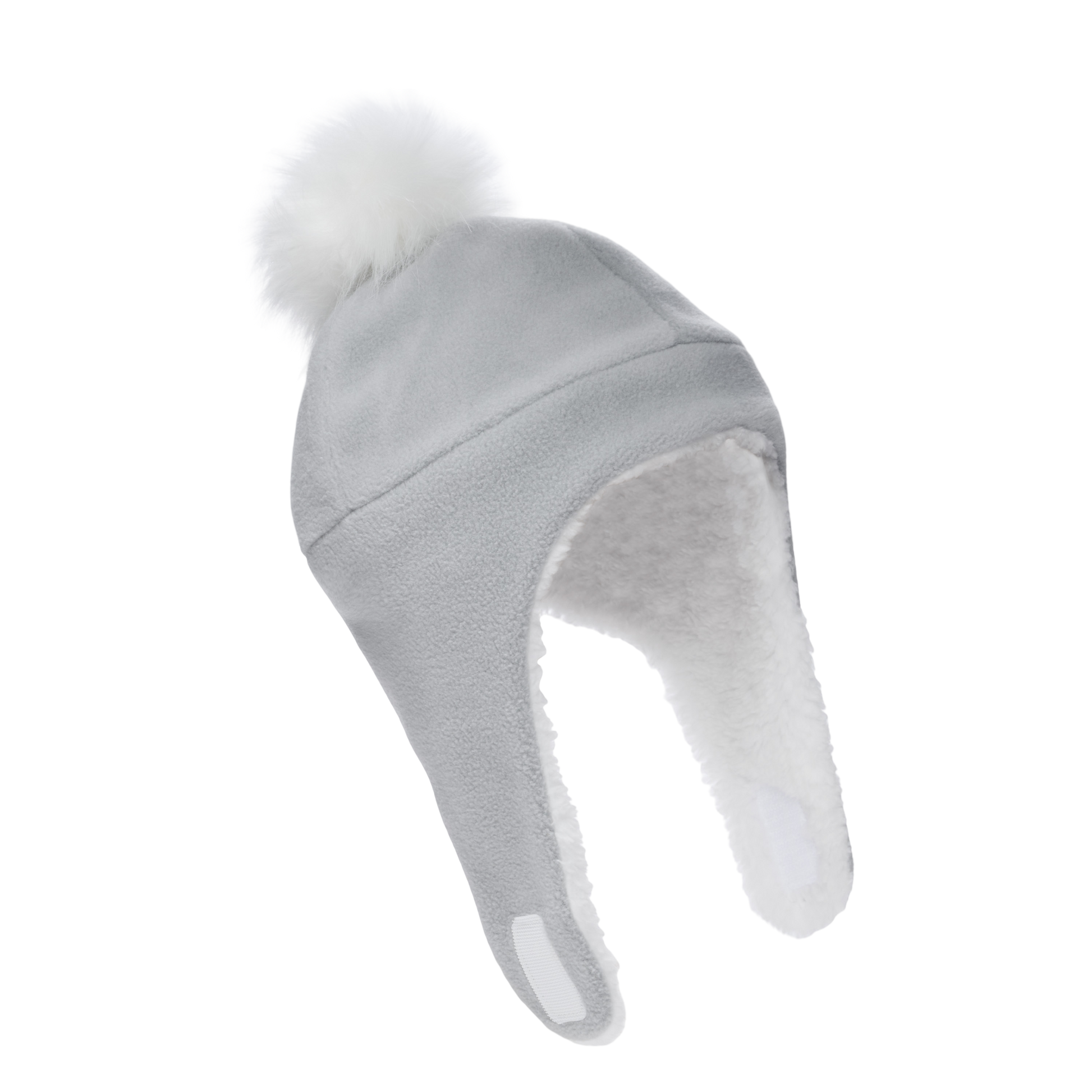 Fleece Hat for Baby and Toddler - Sherpa Lined with Chin Strap - Stonz alt::Grey