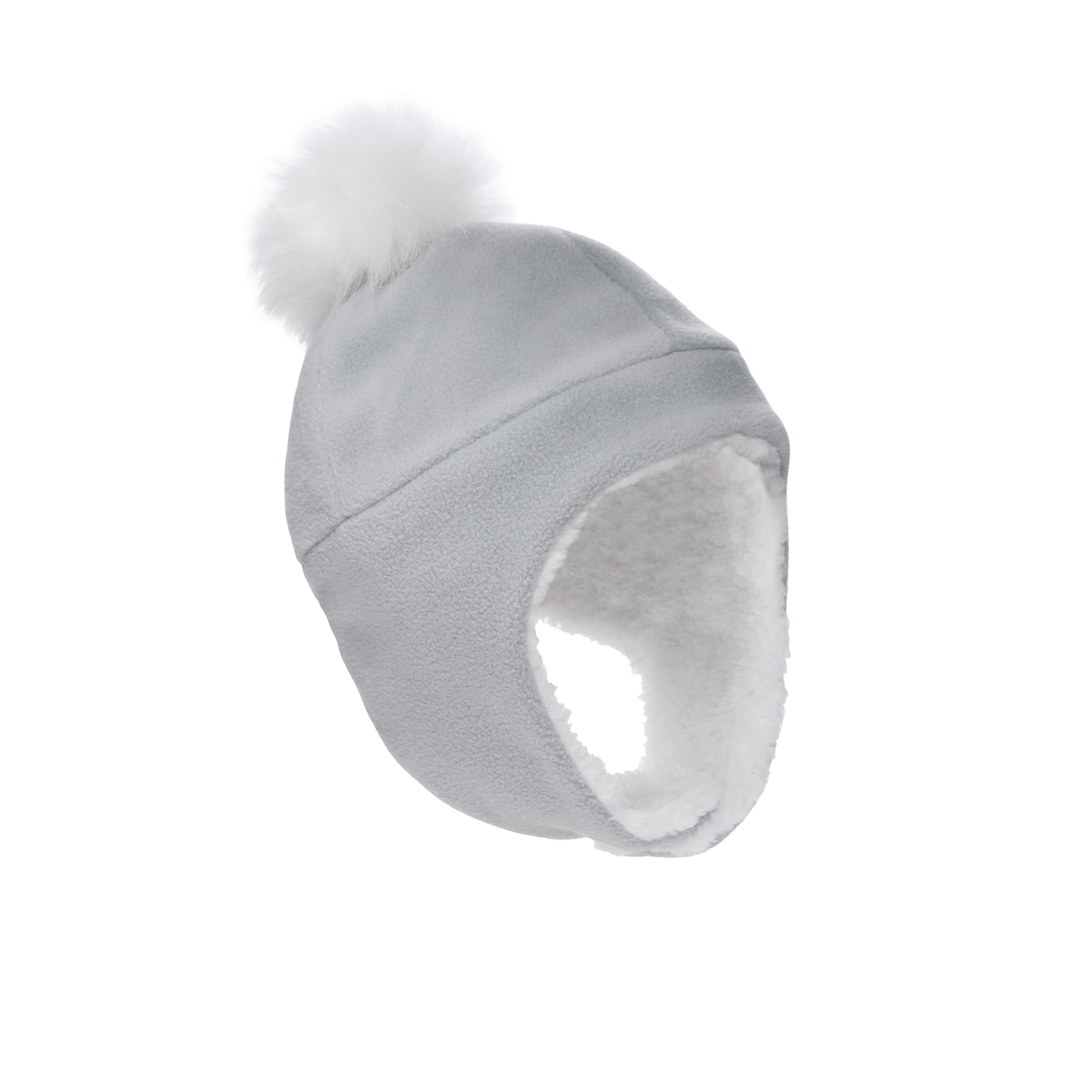 Fleece Hat for Baby and Toddler - Sherpa Lined with Chin Strap - Stonz alt::Grey