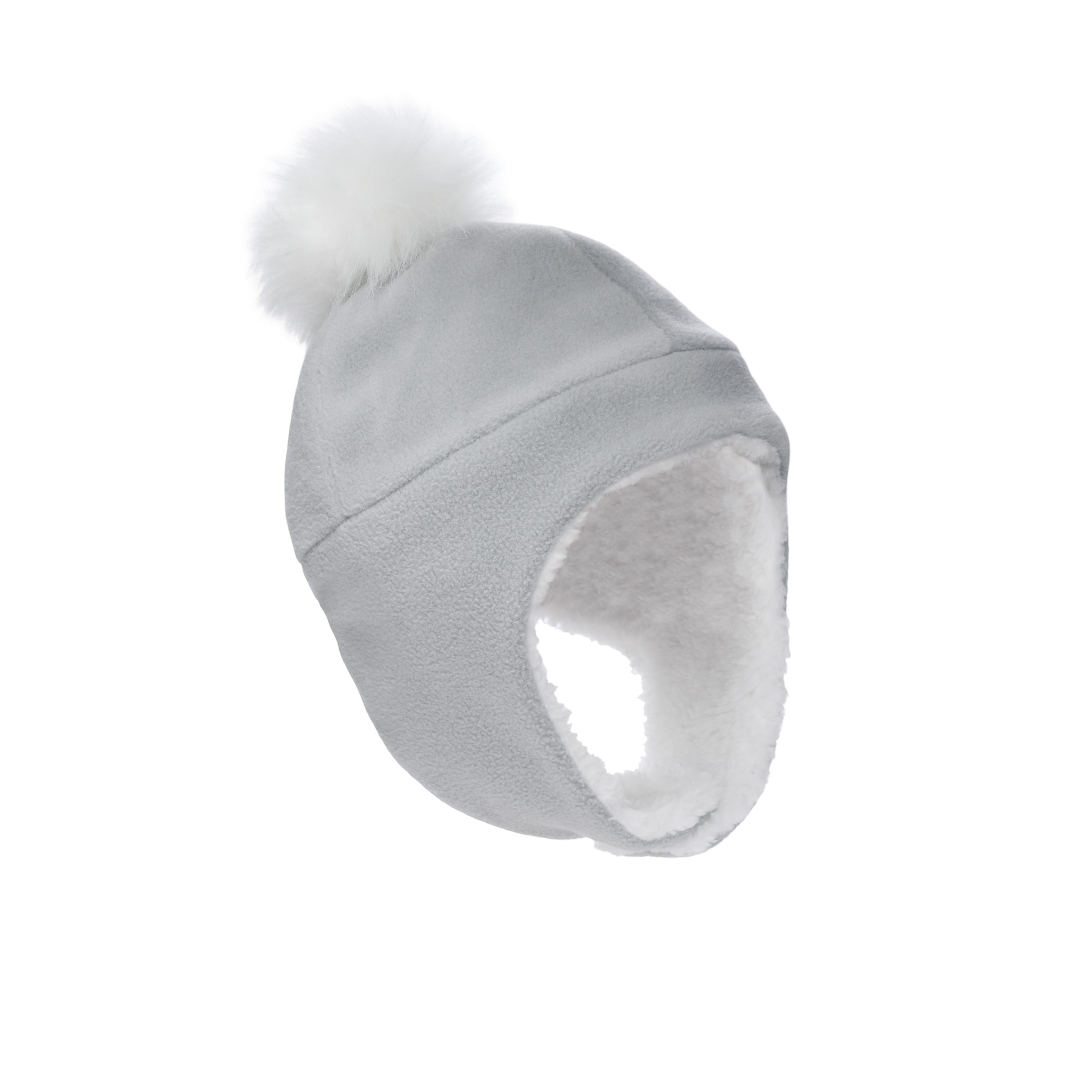 Fleece Hat for Baby and Toddler - Sherpa Lined with Chin Strap - Stonz alt::Grey