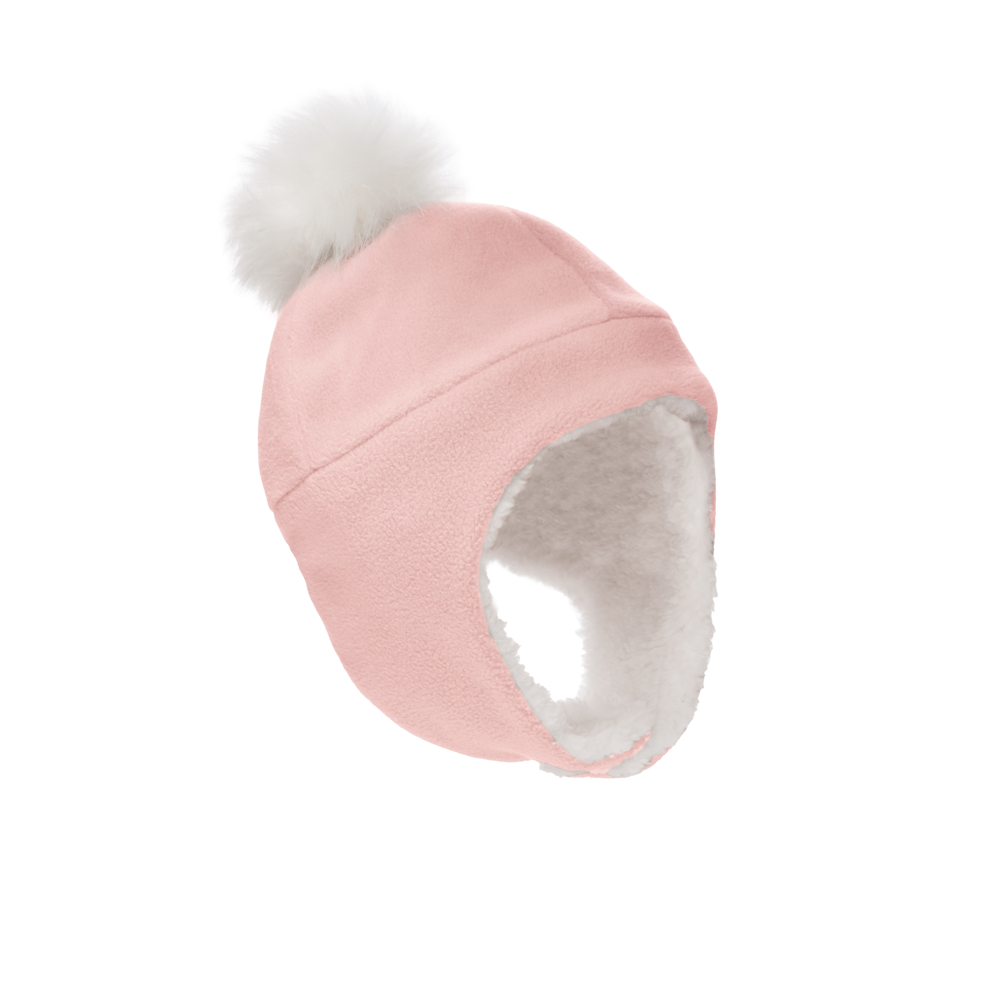 Fleece Hat for Baby and Toddler - Sherpa Lined with Chin Strap - Stonz alt::Haze Pink