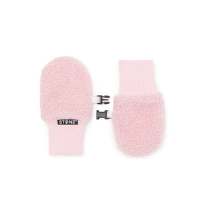 Stonz winter beanie in Haze Pink with soft and cozy fleece Front View and Back view