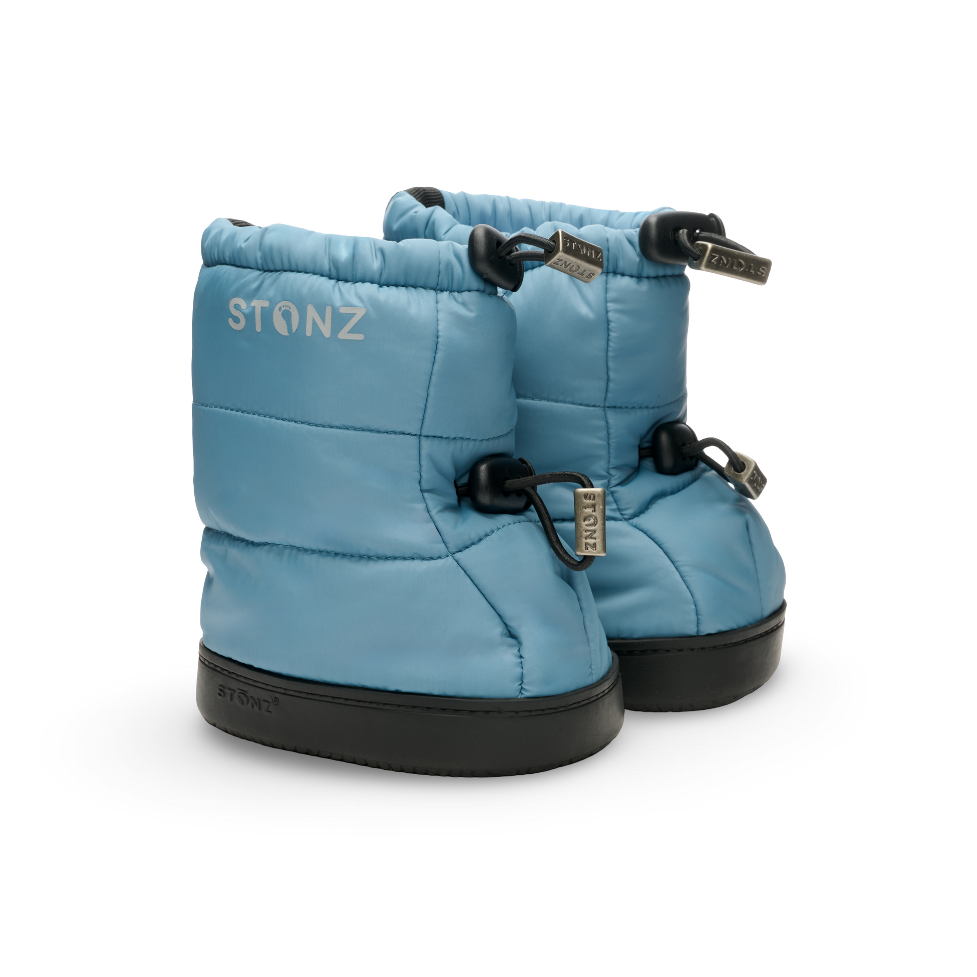 Puffer Bootie Toddler – Insulated, Water-Resistant Cold Weather Booties - Stonz alt::Denim