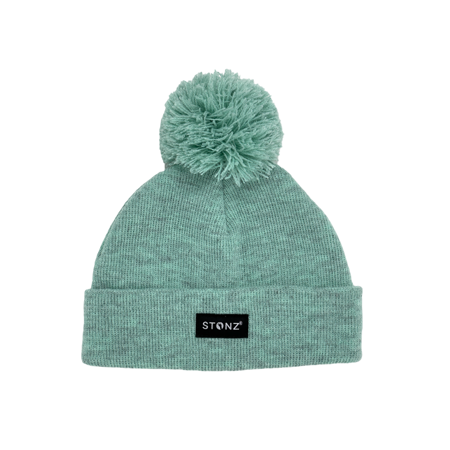 Pom Beanie for Babies, Toddlers and Kids - Stonz alt::Heather Summer Haze