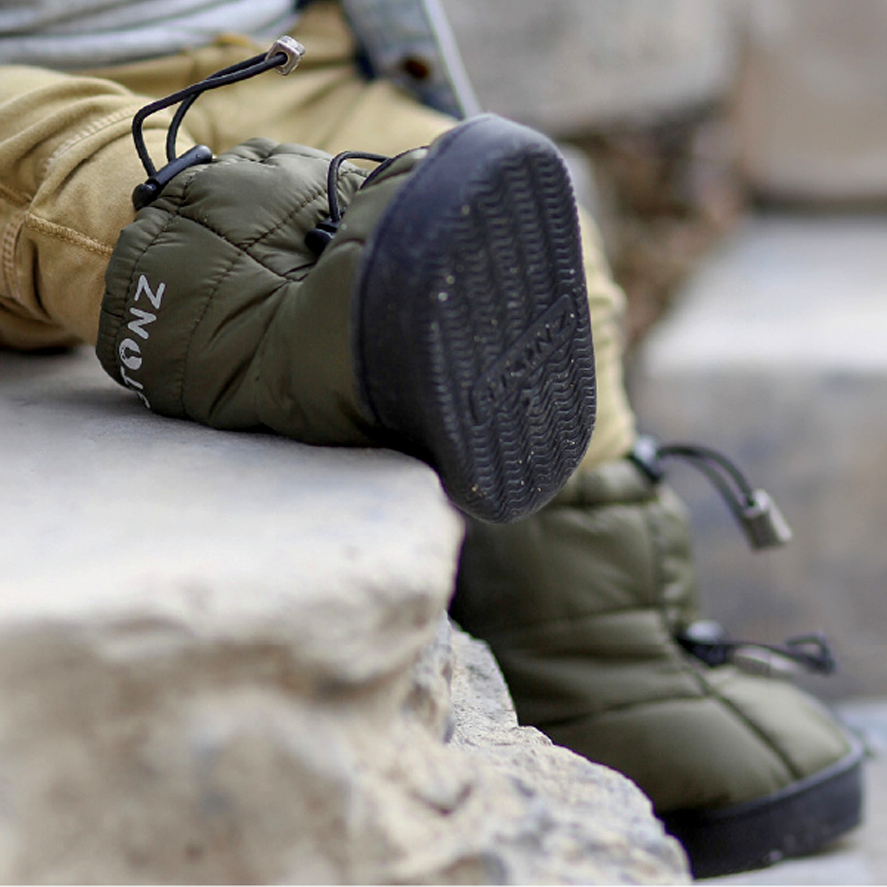 Puffer Bootie Toddler – Insulated, Water-Resistant Cold Weather Booties - Stonz alt::Cypress