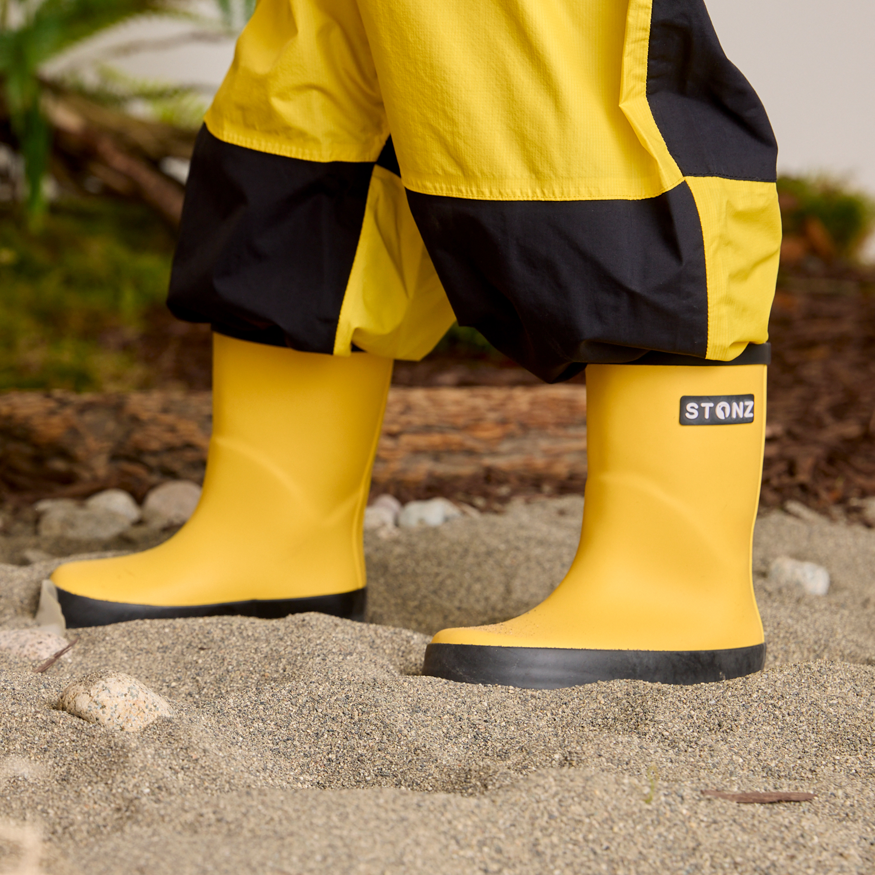Waterproof Rain Boots for Toddlers and Kids - Stonz alt::Yellow/Black
