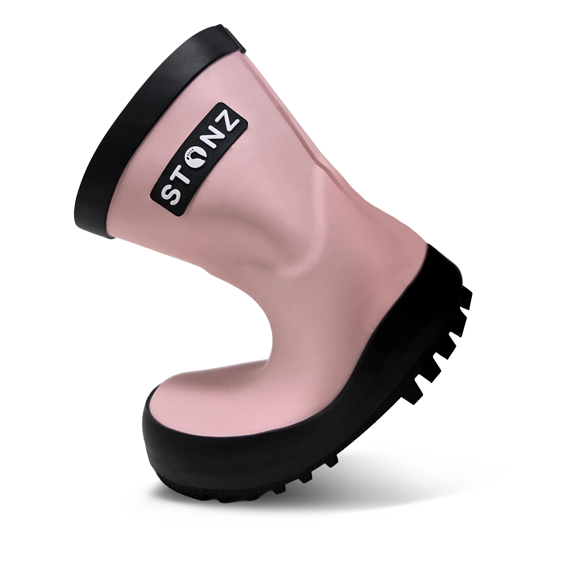 Waterproof Rain Boots for Toddlers and Kids - Stonz alt::Haze Pink/Black