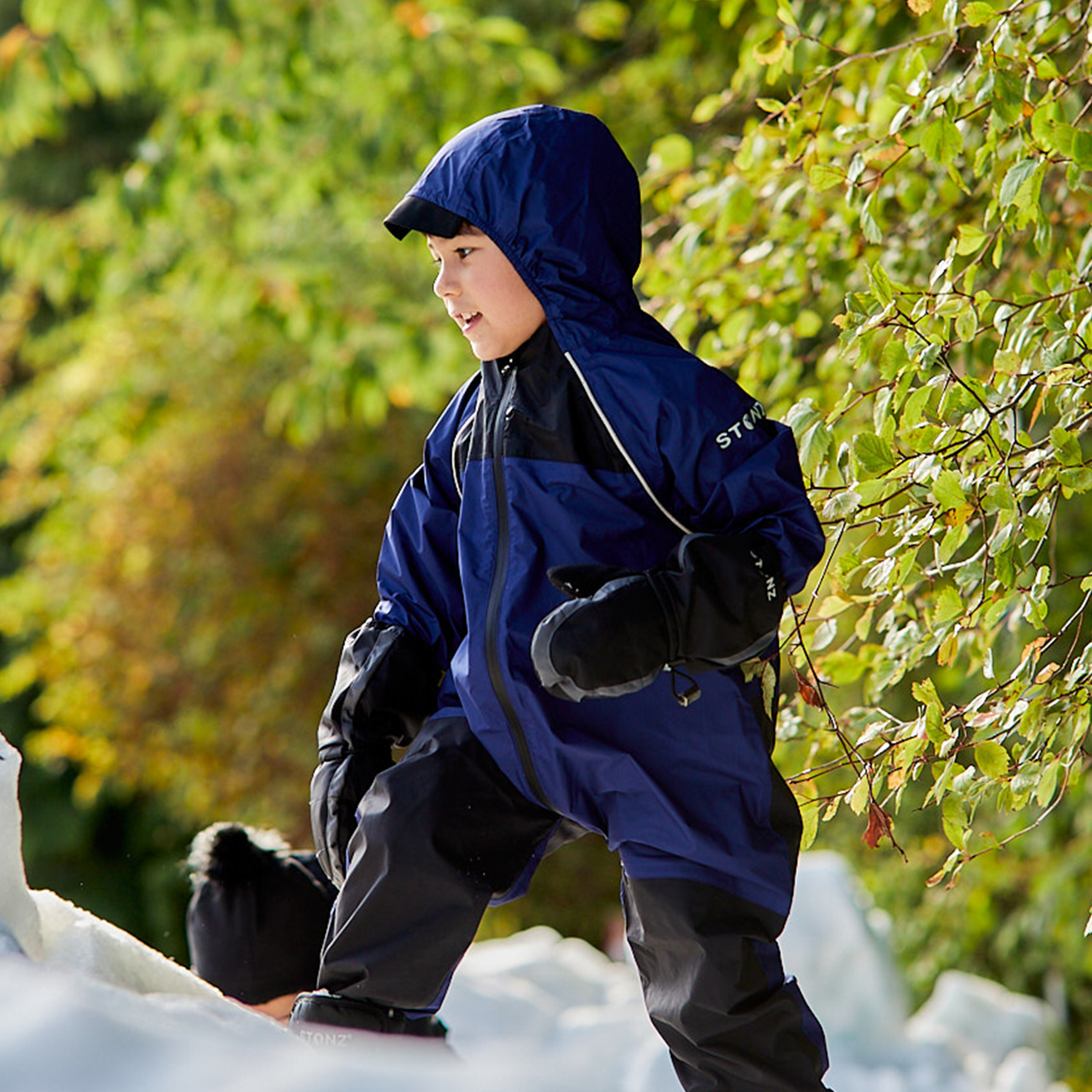 Waterproof Rain Suit for Babies, Toddlers and Kids - Stonz alt::Navy
