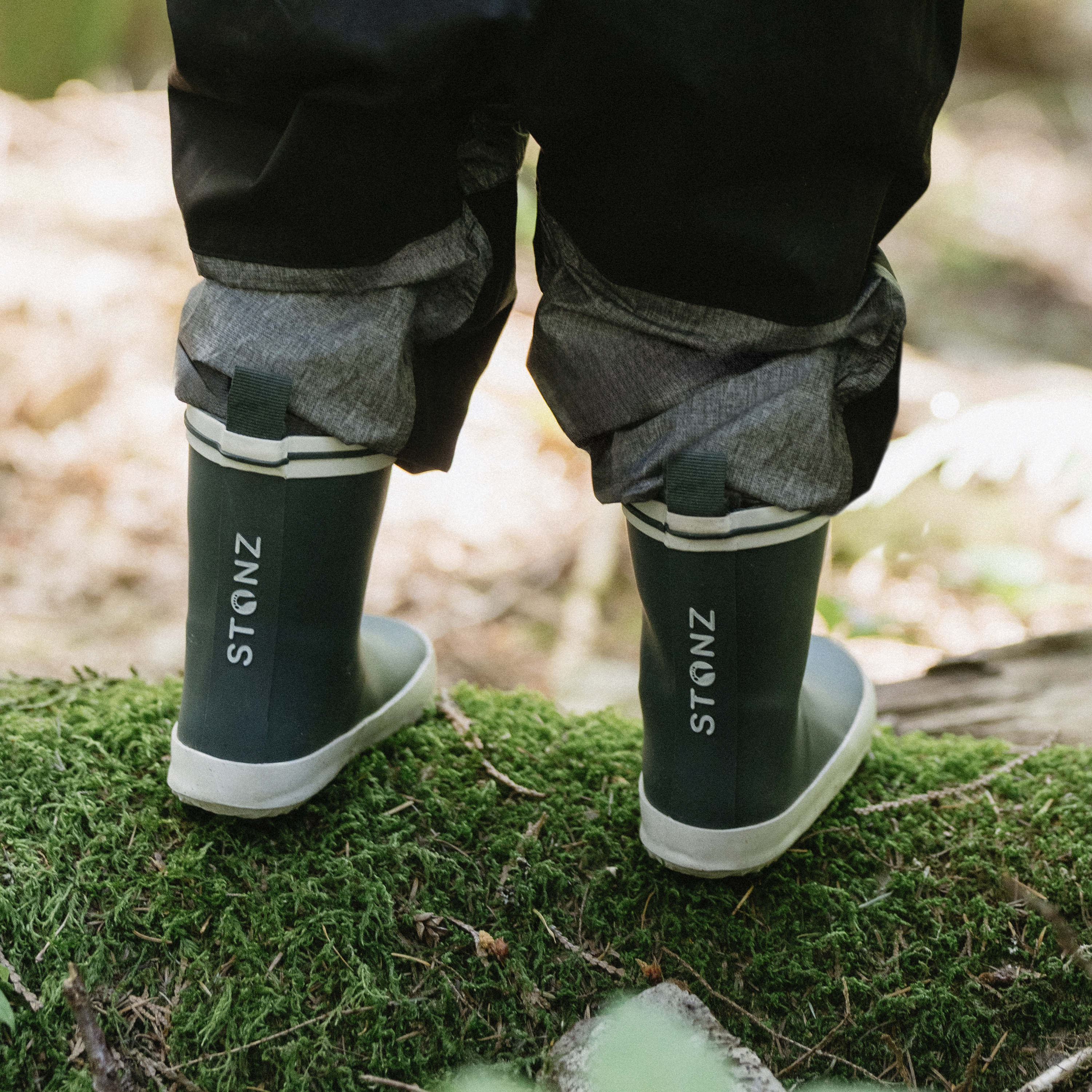 Waterproof Retro Rain Boots for Toddlers and Kids - Stonz alt::Rainforest