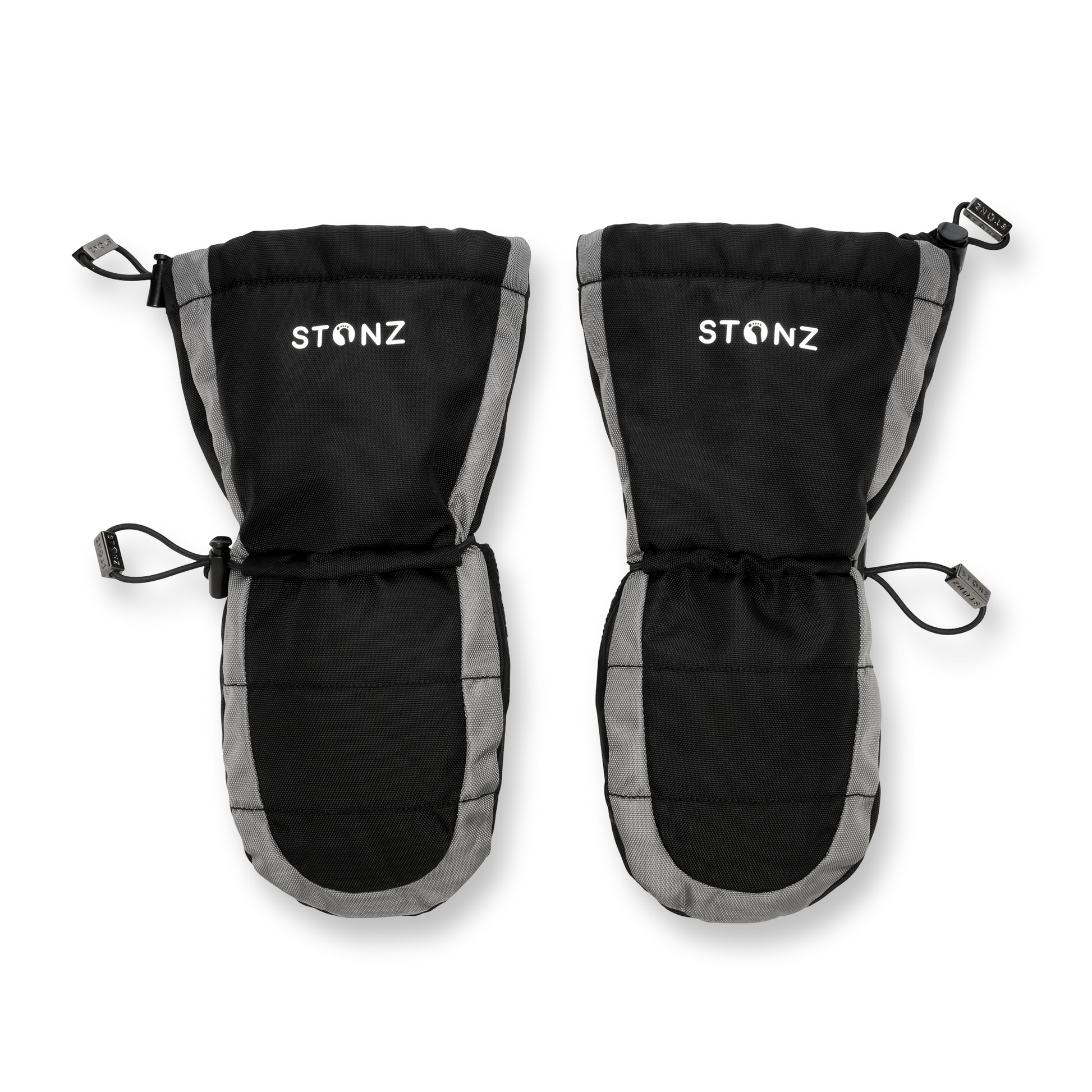 Snow Mitt Kid - Easy-on, Insulated, Waterproof Mittens - Stonz alt::Black/Grey