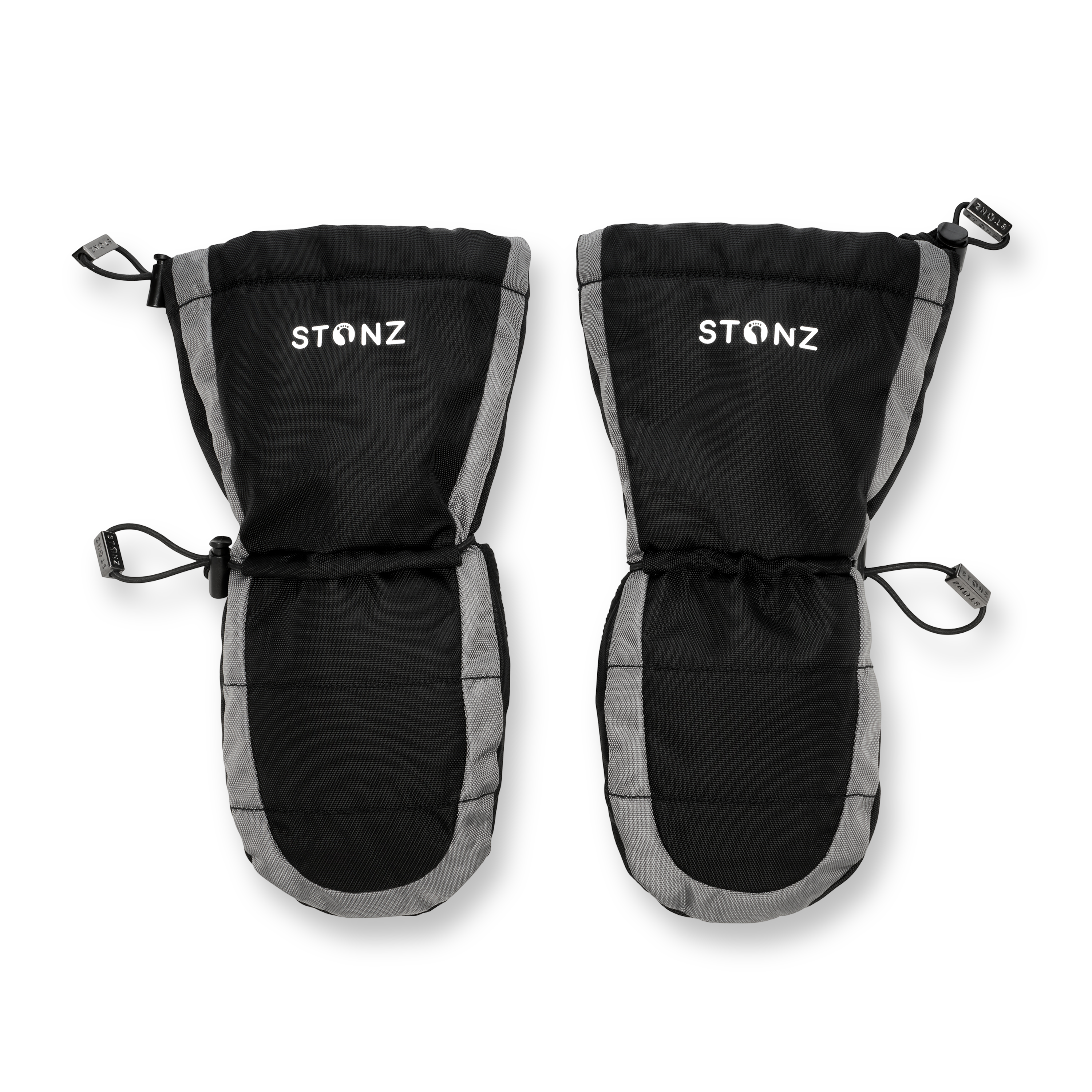 Snow Mitt Kid - Easy-on, Insulated, Waterproof Mittens - Stonz alt::Black/Grey