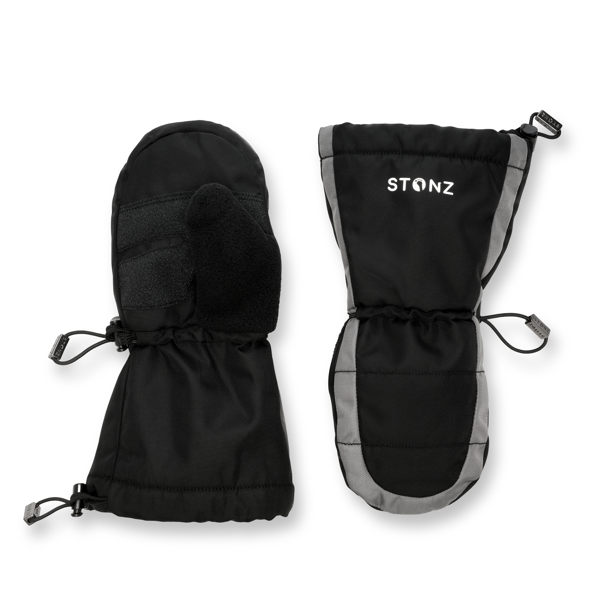 Snow Mitt Kid - Easy-on, Insulated, Waterproof Mittens - Stonz alt::Black/Grey