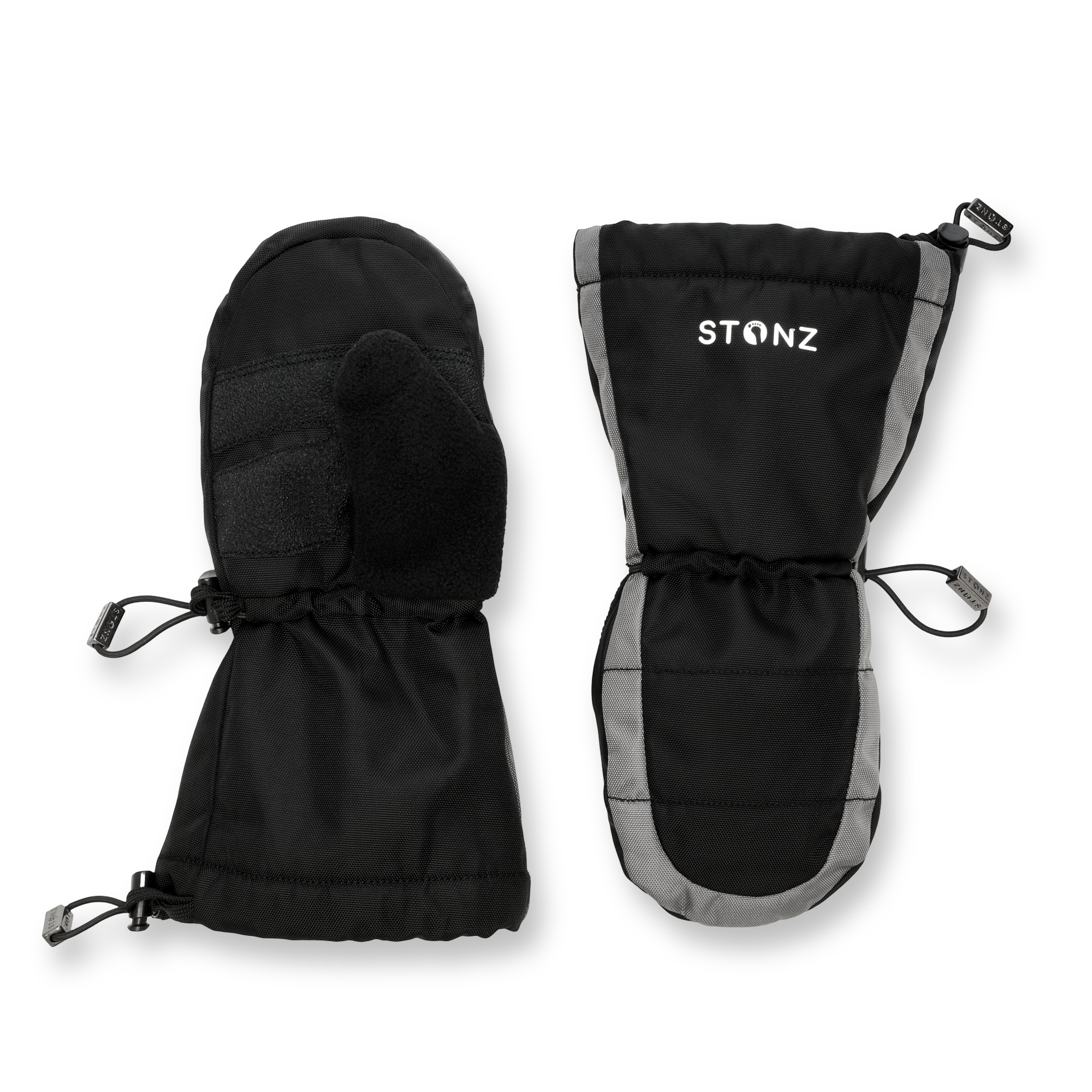 Snow Mitt Kid - Easy-on, Insulated, Waterproof Mittens - Stonz alt::Black/Grey