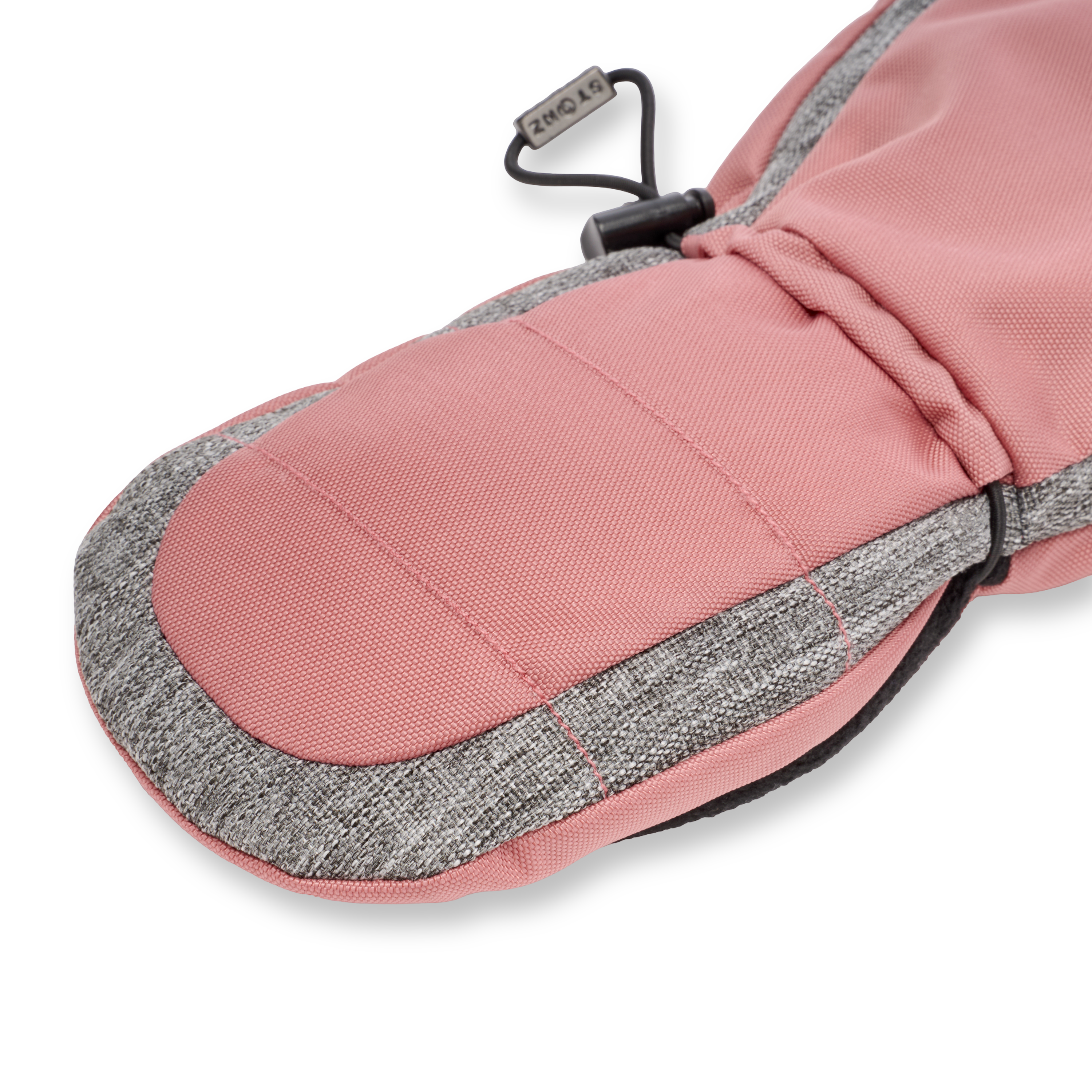 Snow Mitt Kid - Easy-on, Insulated, Waterproof Mittens - Stonz alt::Dusty Rose/Heather Grey