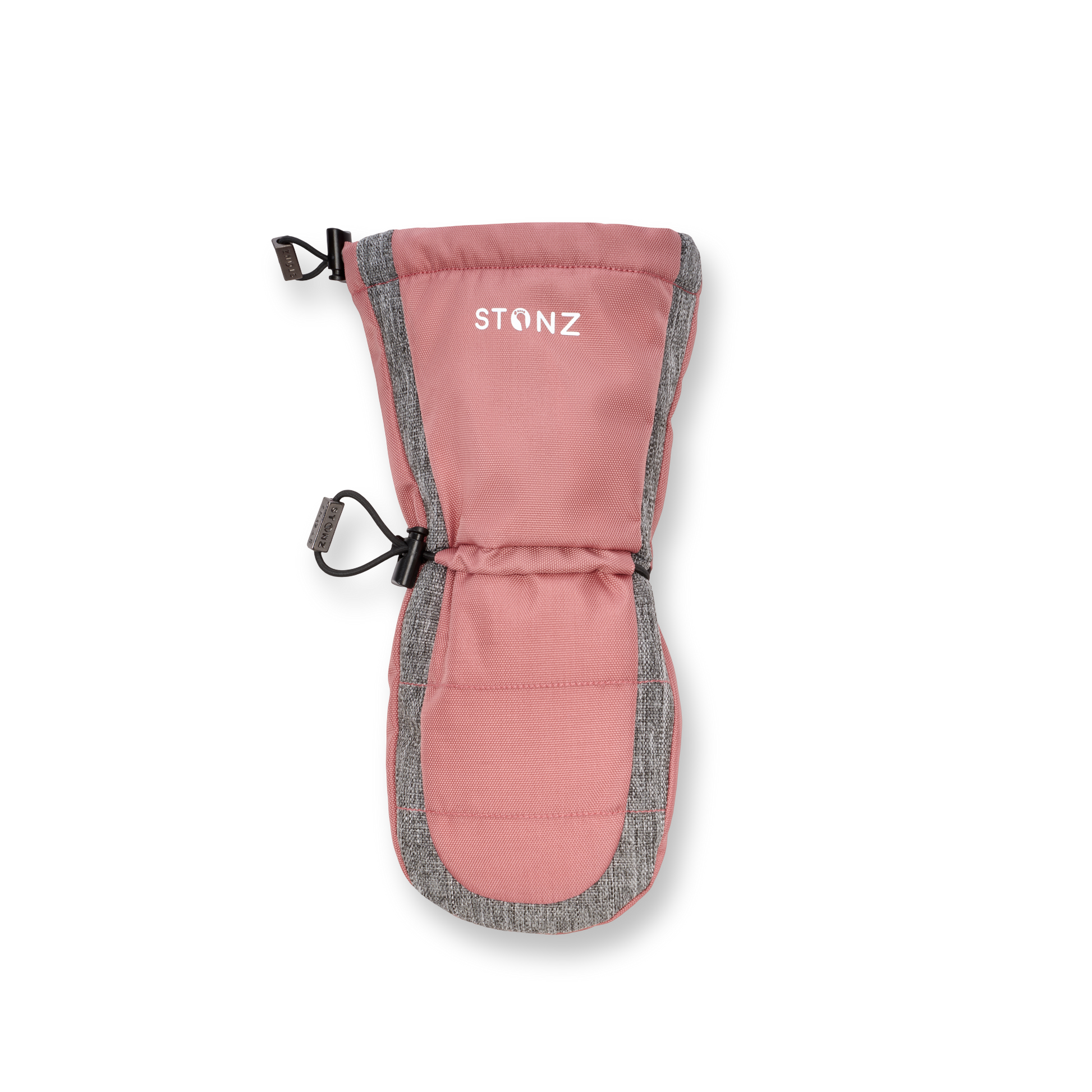 Snow Mitt Kid - Easy-on, Insulated, Waterproof Mittens - Stonz alt::Dusty Rose/Heather Grey