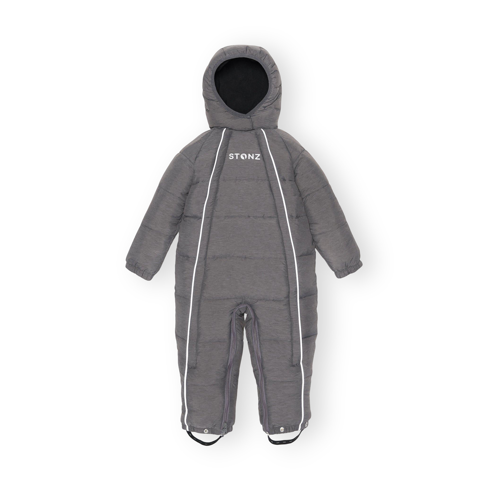2-in-1 Snow Suit – Water-Resistant, Insulated, Converts to a Bunting Bag - Stonz alt::Heather Grey