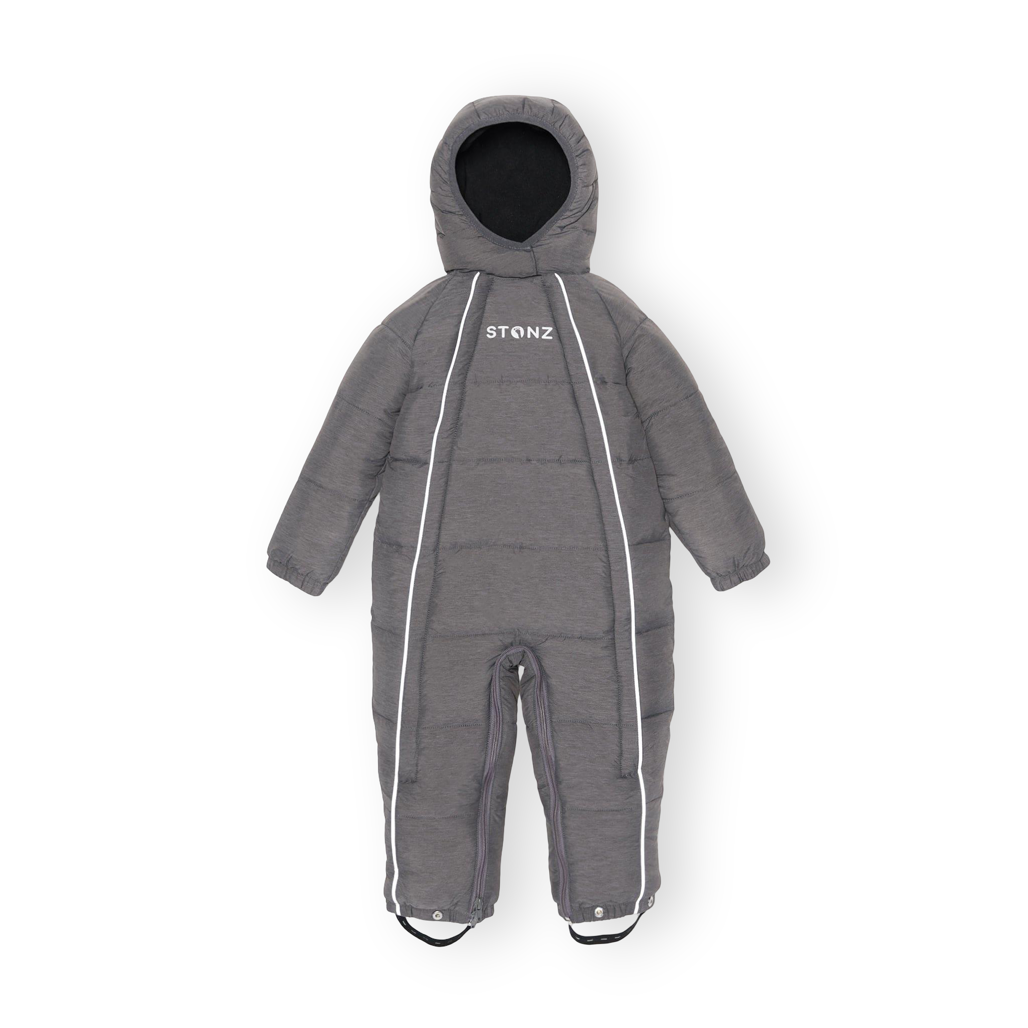 2-in-1 Snow Suit – Water-Resistant, Insulated, Converts to a Bunting Bag - Stonz alt::Heather Grey