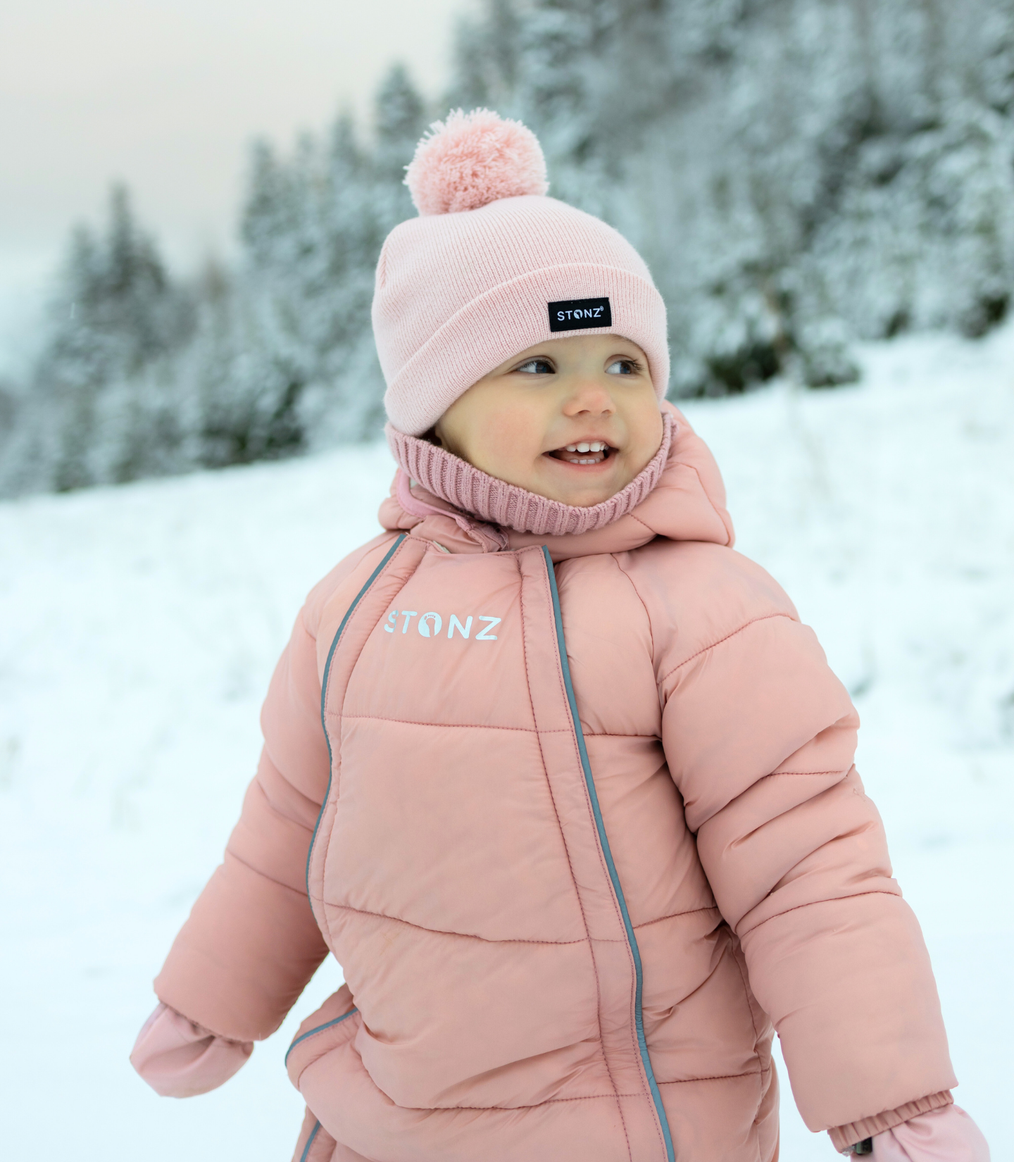2-in-1 Snow Suit – Water-Resistant, Insulated, Converts to a Bunting Bag - Stonz alt::Haze Pink