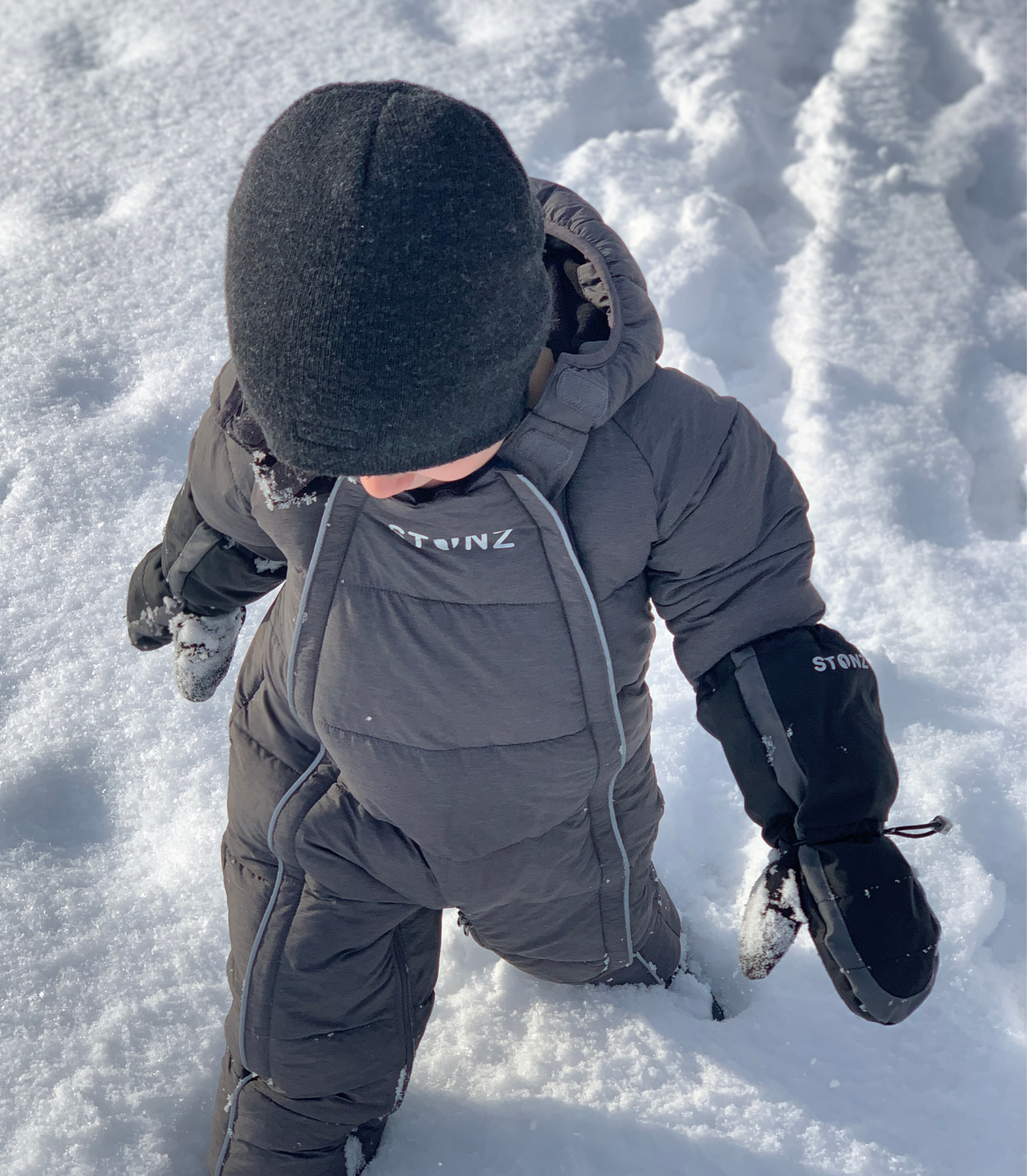 2-in-1 Snow Suit – Water-Resistant, Insulated, Converts to a Bunting Bag - Stonz alt::Heather Grey