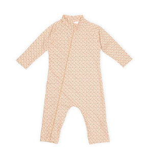 Stonz Sunsuit in Sprinkles Apricot front view.