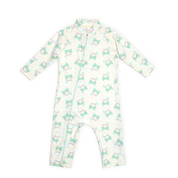 Stonz Sunsuit in Surf Camper AquaGreen  front view.