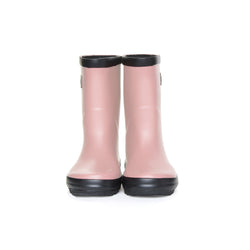 Stonz RainBoots in Haze Pink with 100% waterproof rubber front view