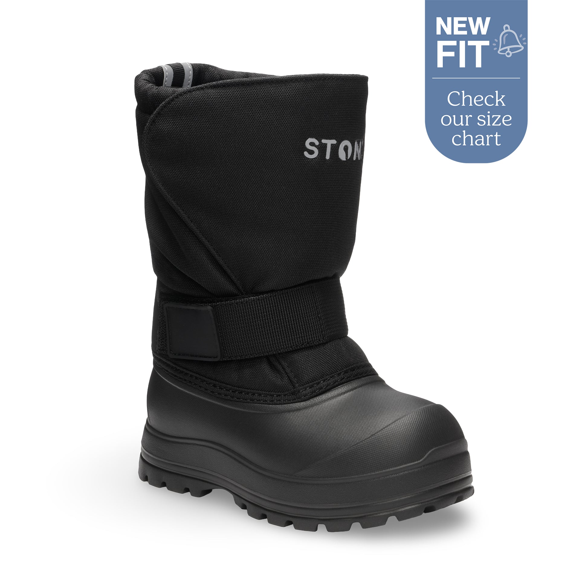 Trek Kid Ultra-Lightweight Insulated Winter Boot with Liner - Stonz alt::Black